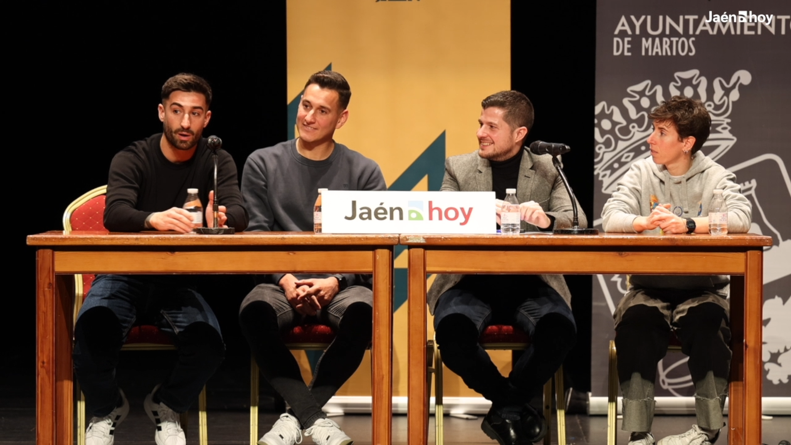 Fran Moreno, Antonio Caballero, Jesús S. Tudela y Ainoa Haro, en un momento del acto.
