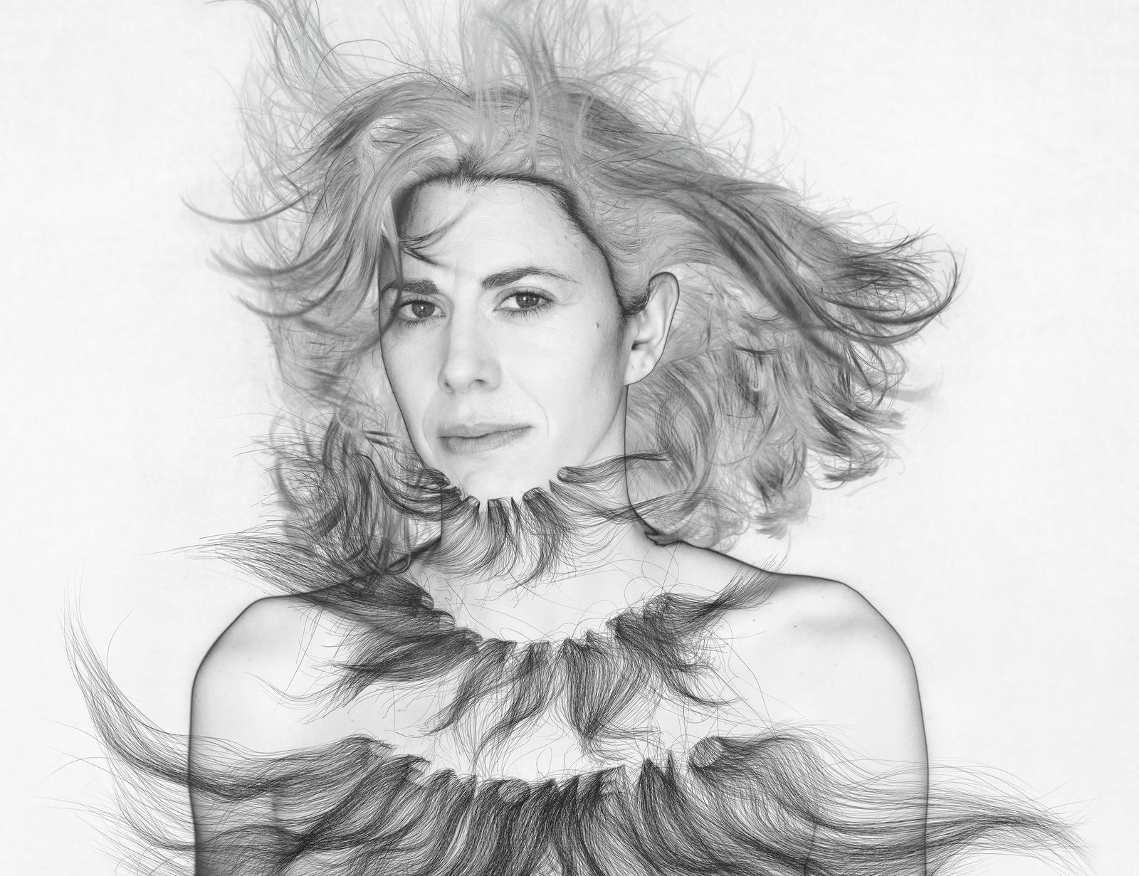 Una de las obras de la serie de Marina Núñez 'La mujer barbuda'.