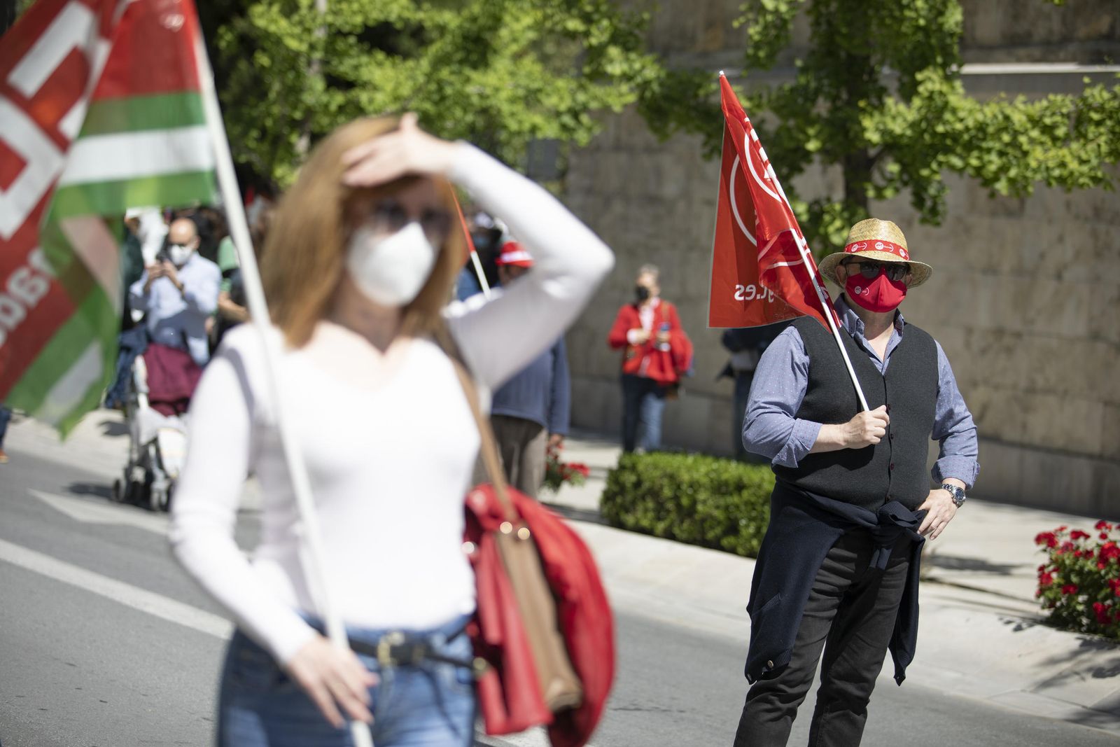 Fotos: Manifestación del 1º de Mayo en Granada