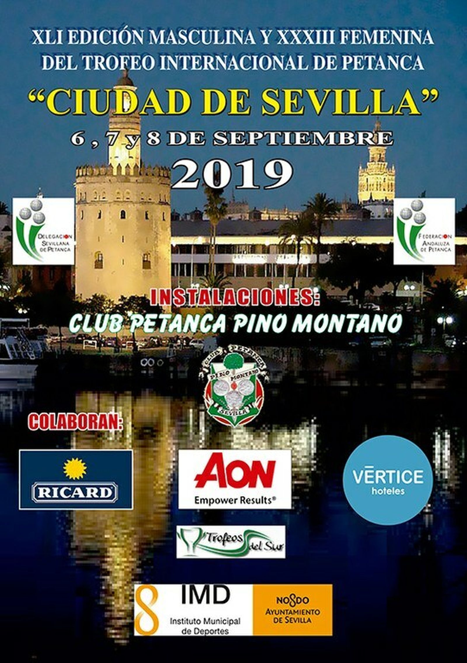 Cartel del Trofeo Internacional de Petanca ‘Ciudad de Sevilla’