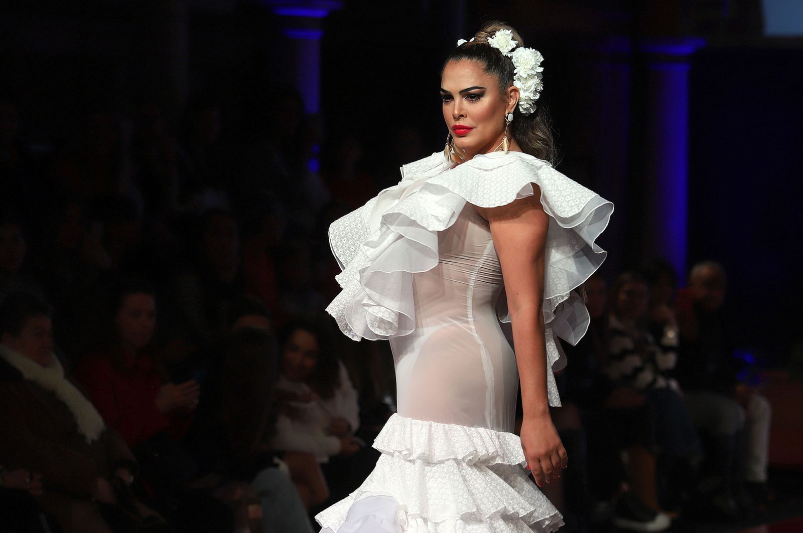 Huelva Flamenca 2023. Imágenes de la pasarela de moda flamenca de la modista Adelina Infante