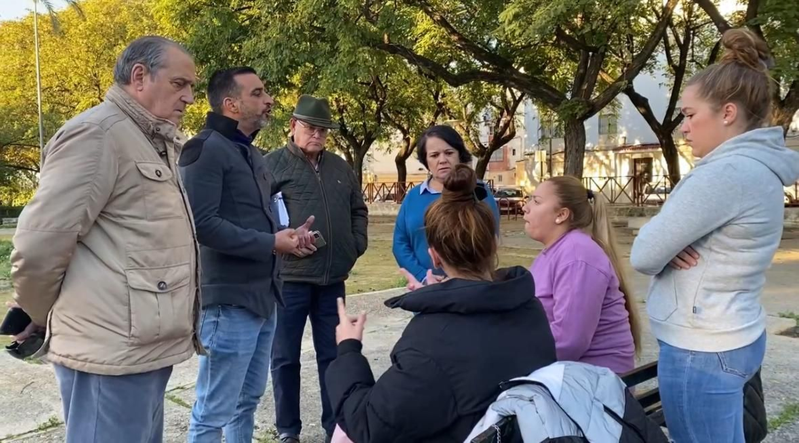 José Antonio Díaz, en su visita a la barriada Eduardo Delage.