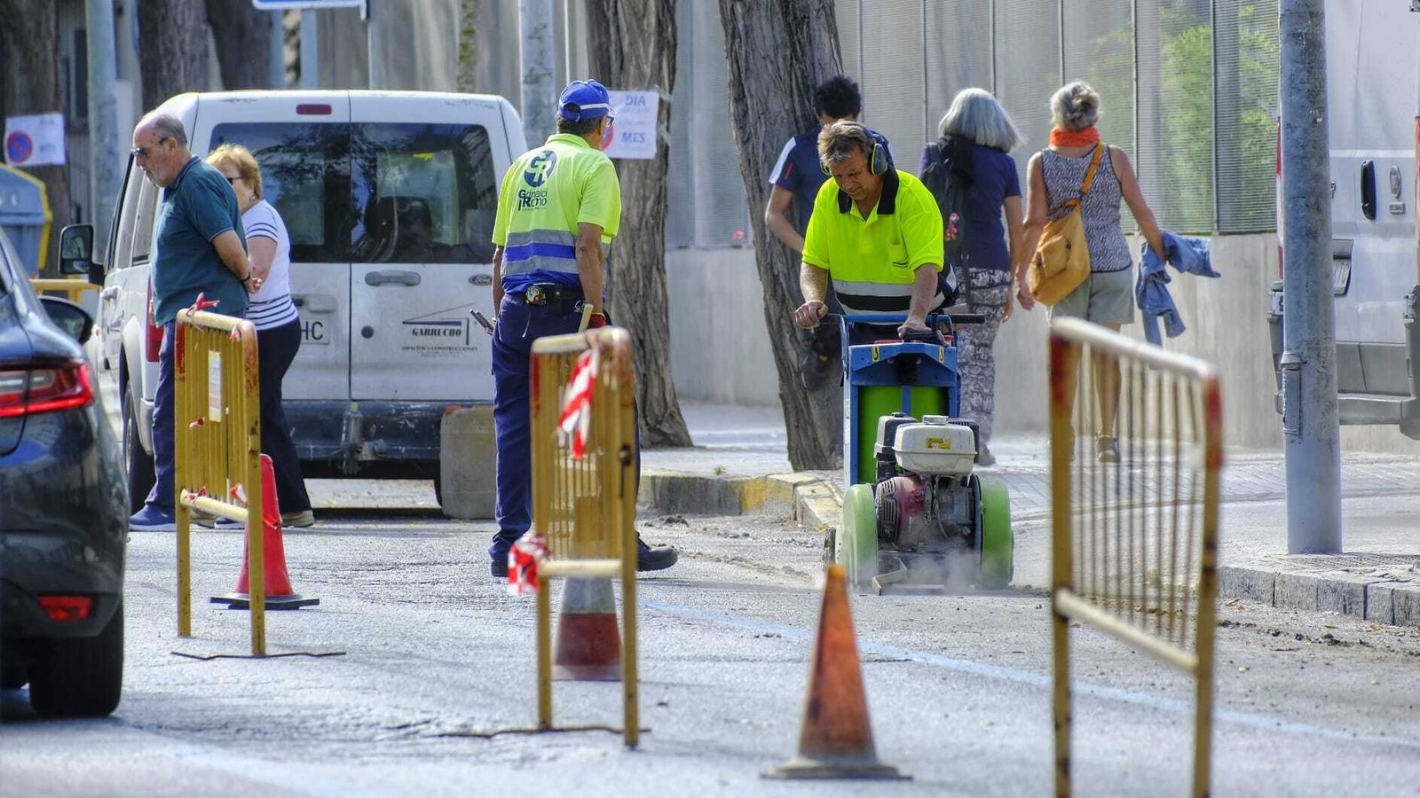 Las obras de Acacias, hace varias semanas.