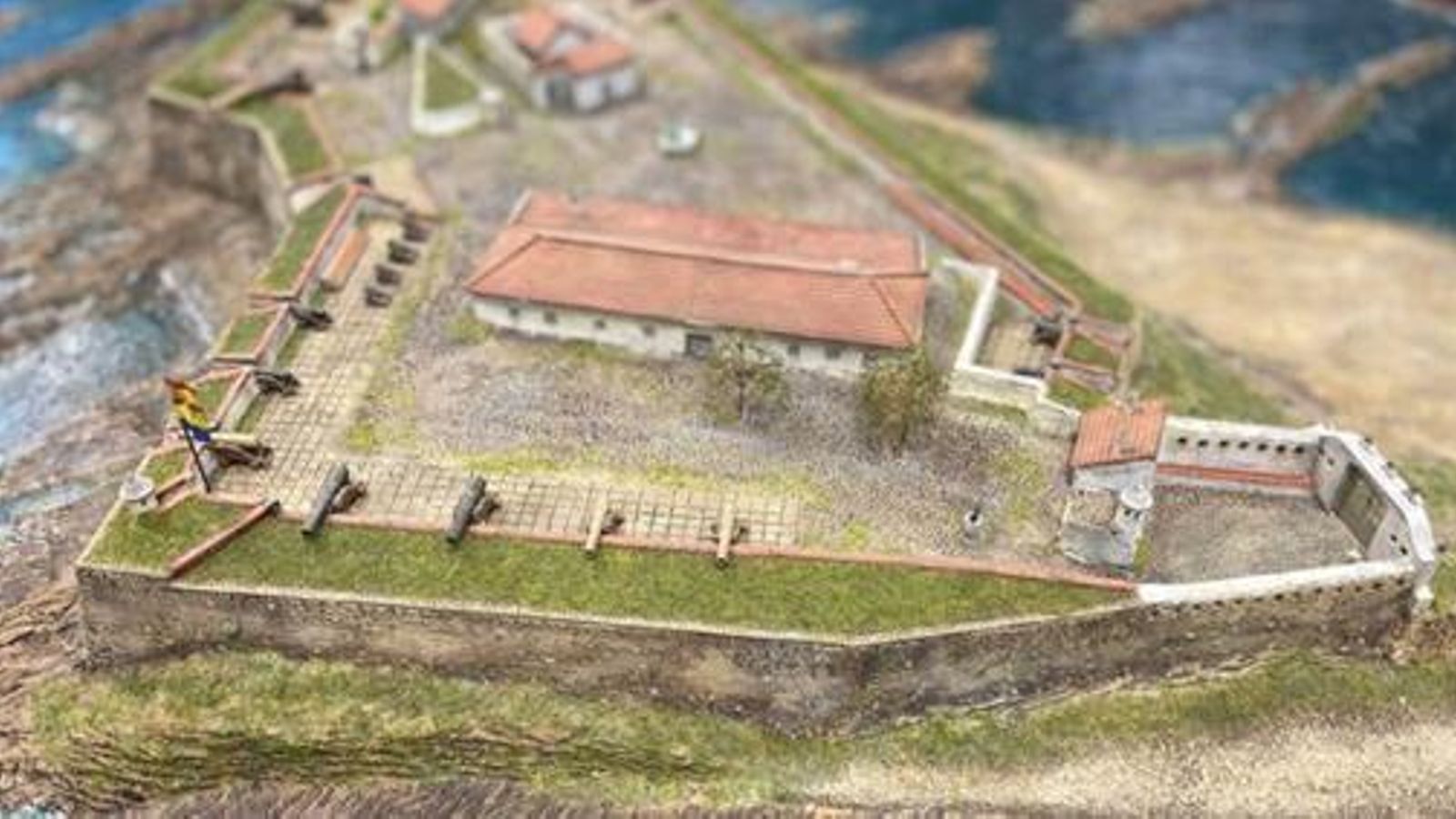 Maqueta del Fuerte de la Isla Verde de Algeciras.