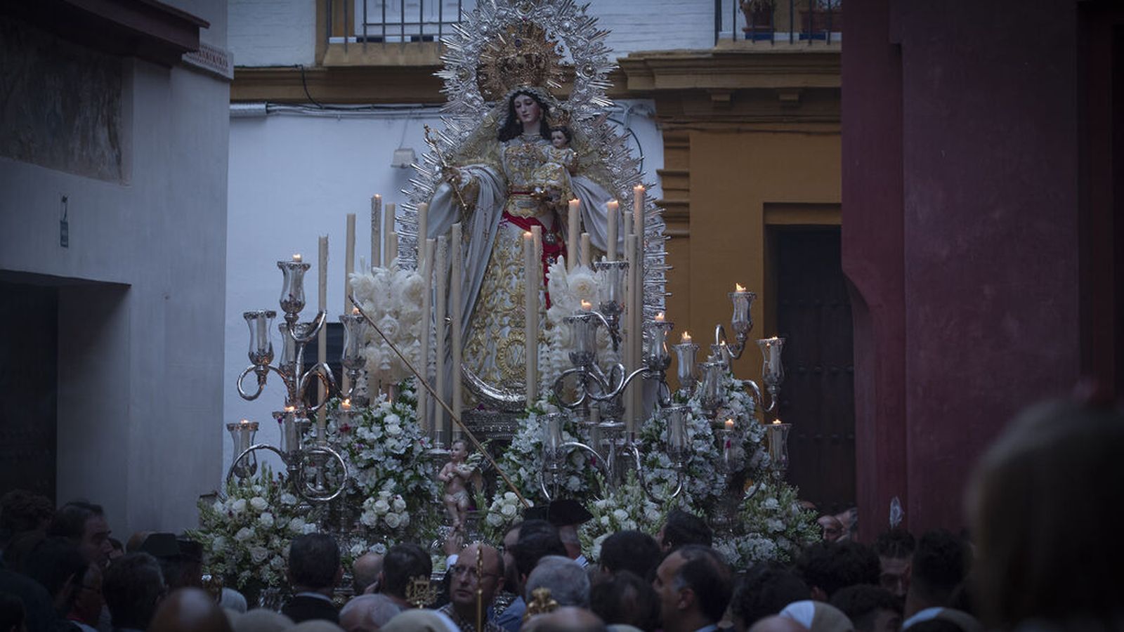 La Virgen de las Nieves en su procesión