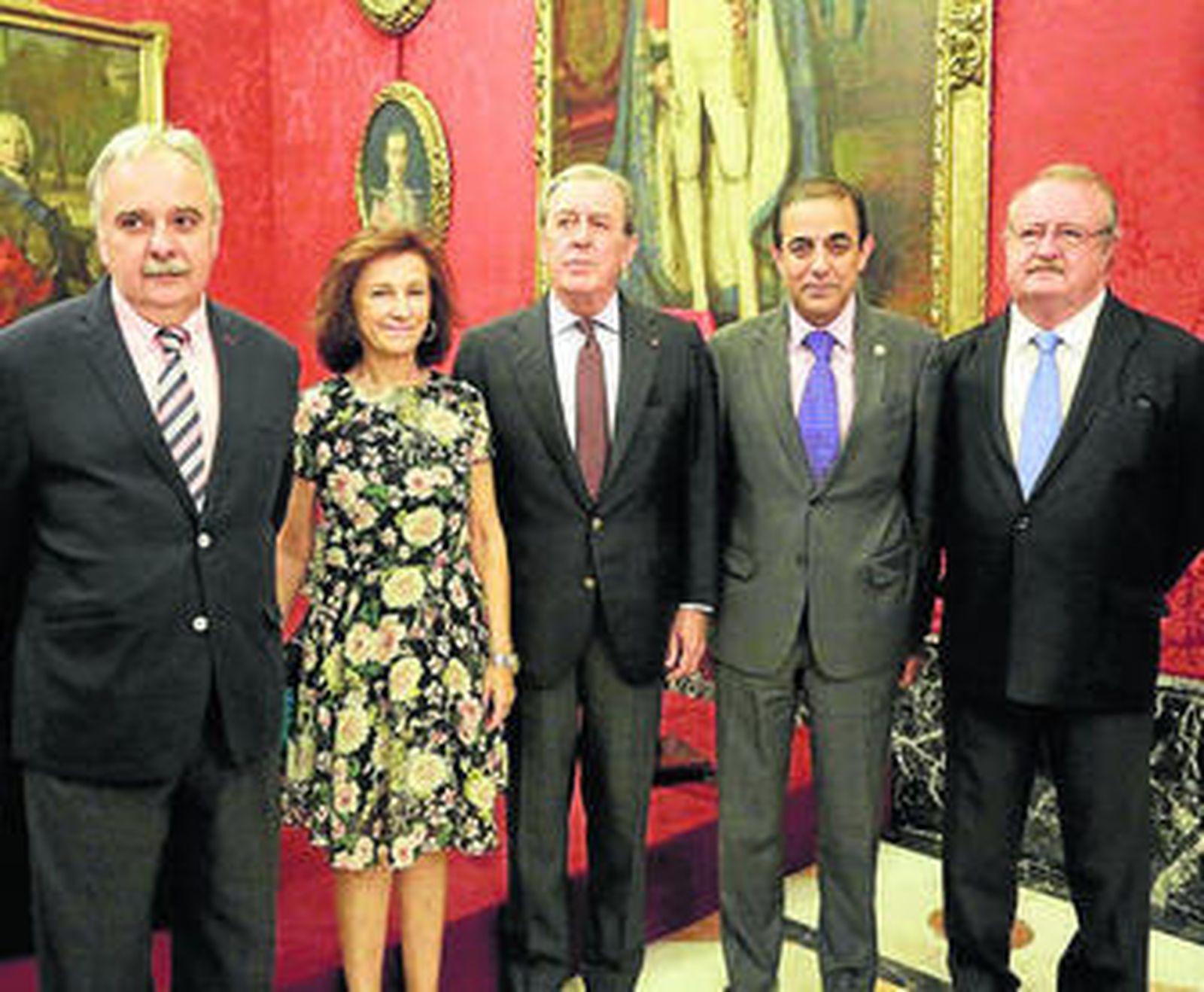 Yebra, Halcón, Benjumea, Castro y Serrera, en el acto de presentación.