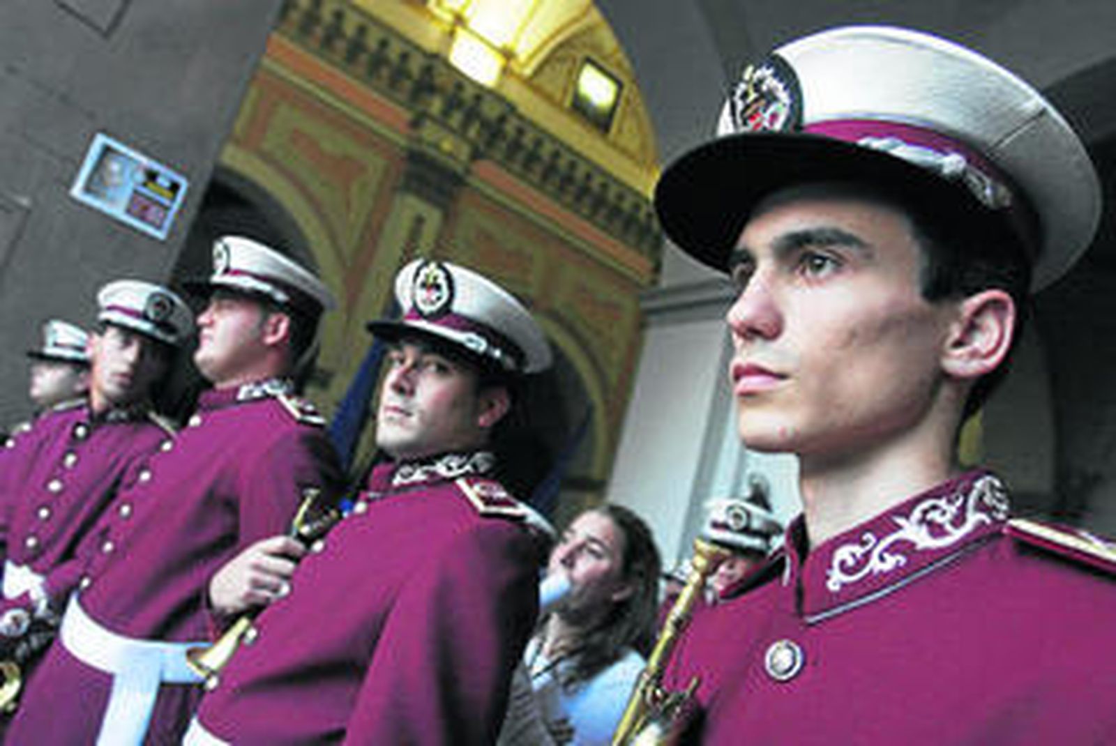Imagen de archivo de músicos de la banda de cornetas y tambores del Puerto de la Torre.