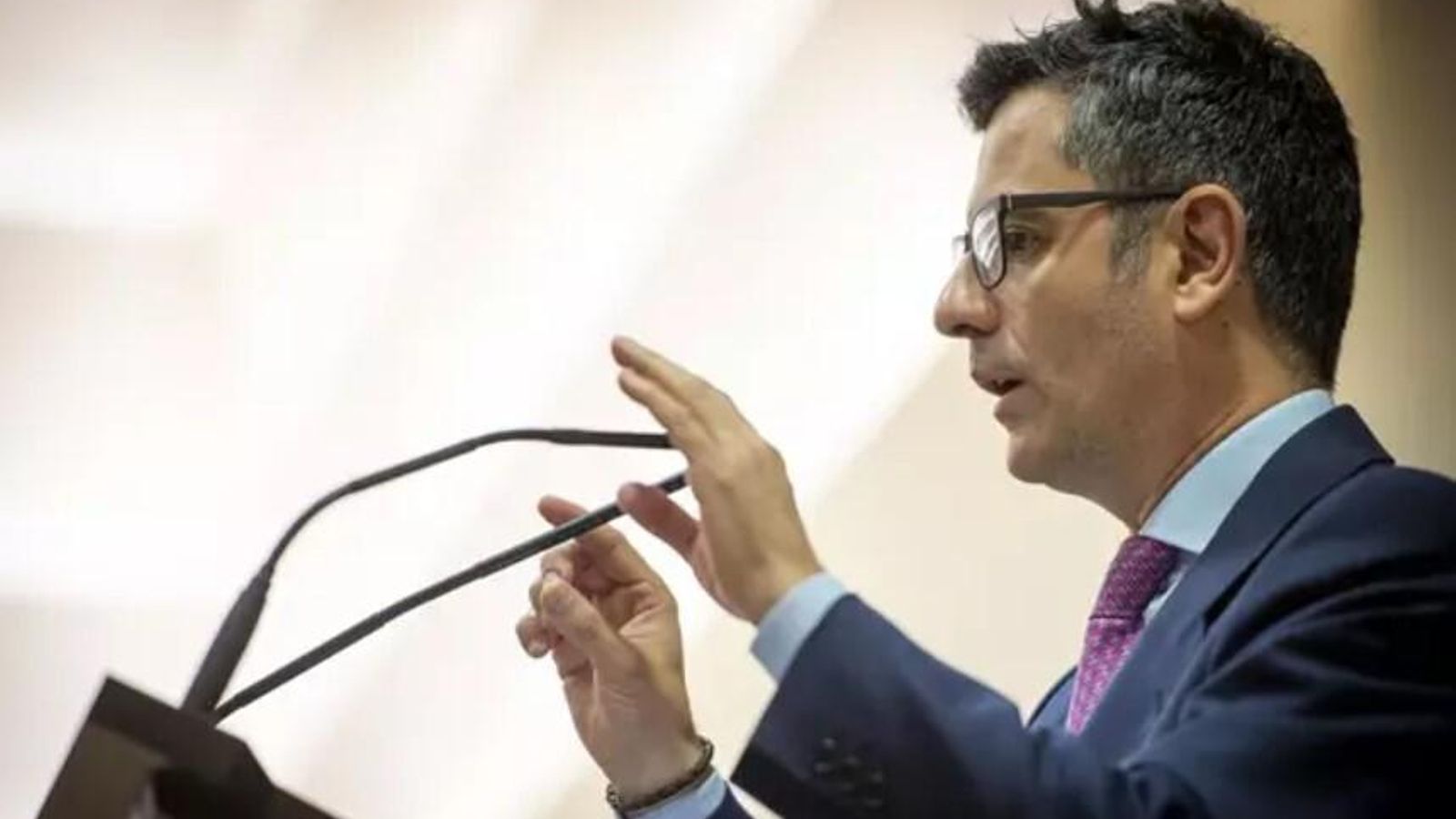 El ministro de la Presidencia, Relaciones con las Cortes y Memoria Democrática, Félix Bolaños.