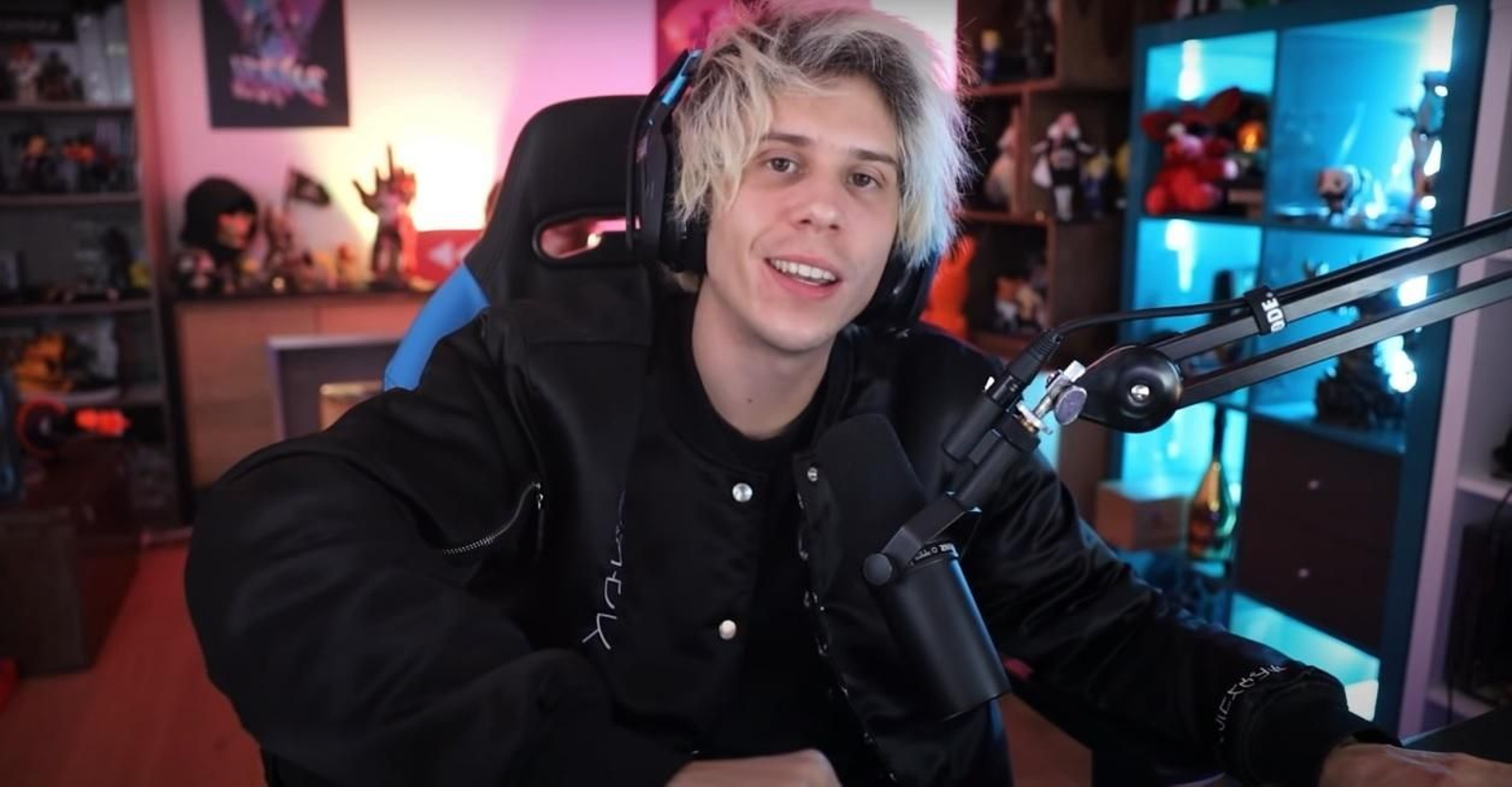 'El Rubius', en uno de sus directos de 'YouTube'.