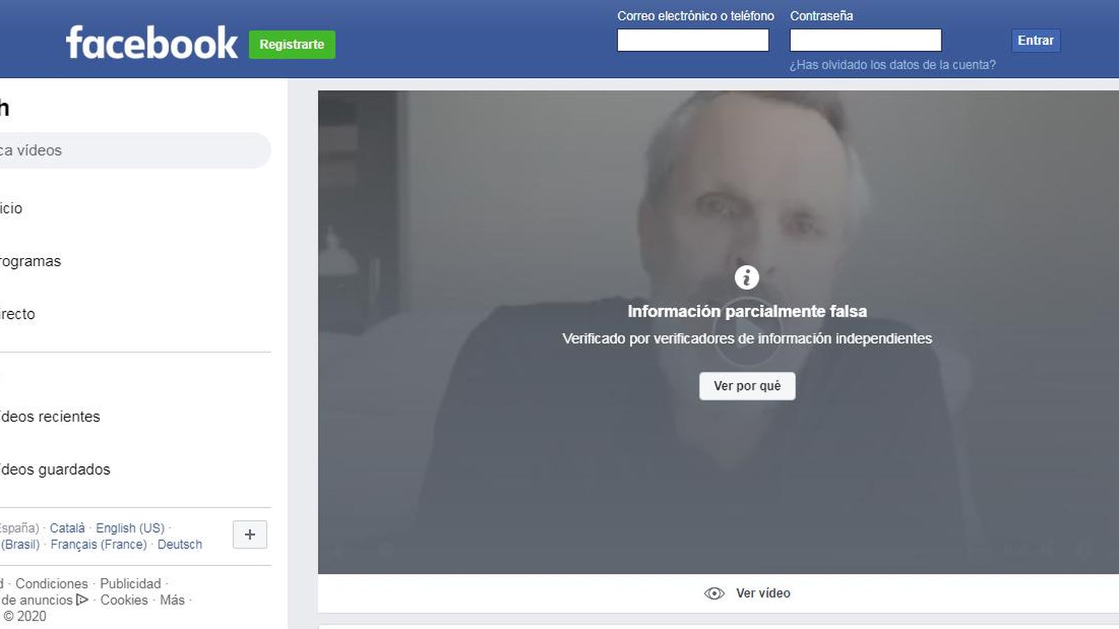 Captura de pantalla de Facebook.