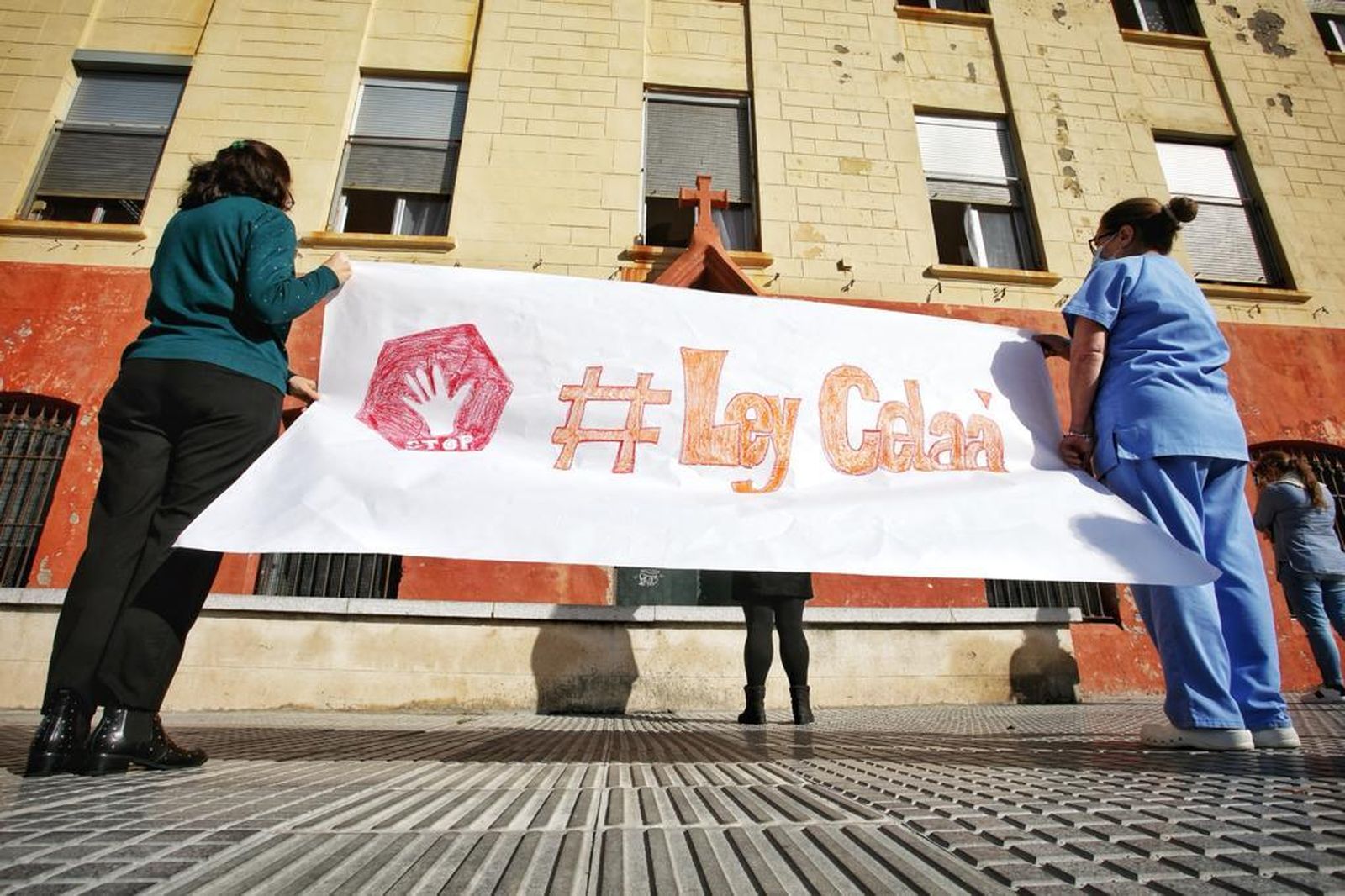 Concentración de la comunidad educativa de La Salle Mirandilla.