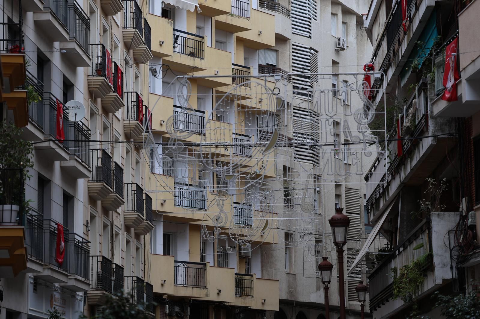 Varios edificios de viviendas del centro de Huelva.