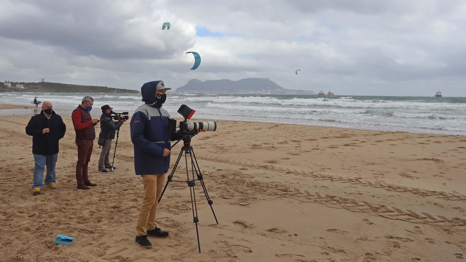 Primera manga del Spain Kiteboarding League en la playa de Getares