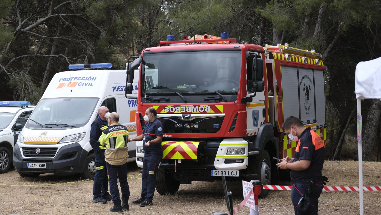 Fotogalería simulacro incendio forestal. Parque periurbano de Castala. Berja (Almería)