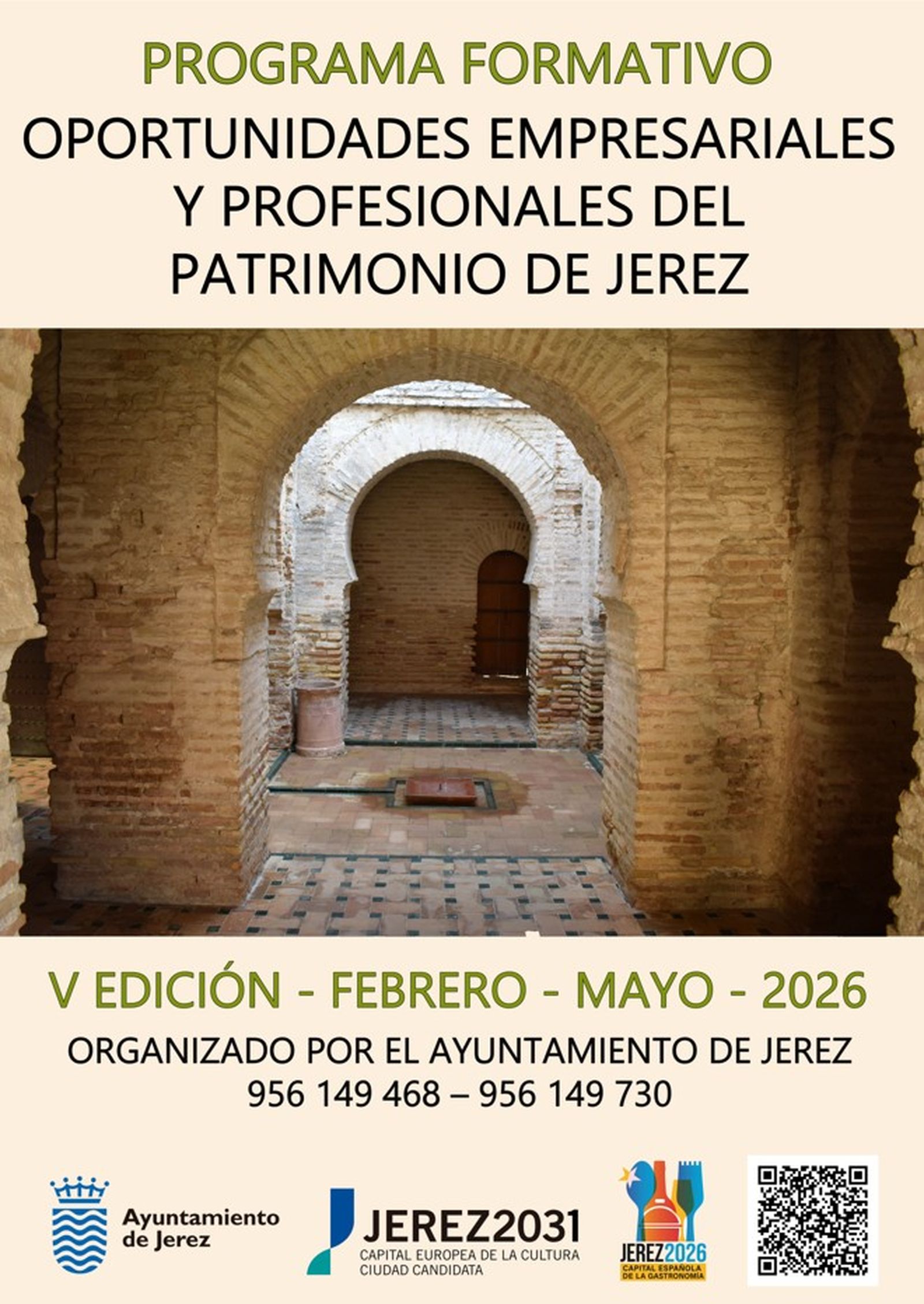 Detalle del cartel del programa formativo.