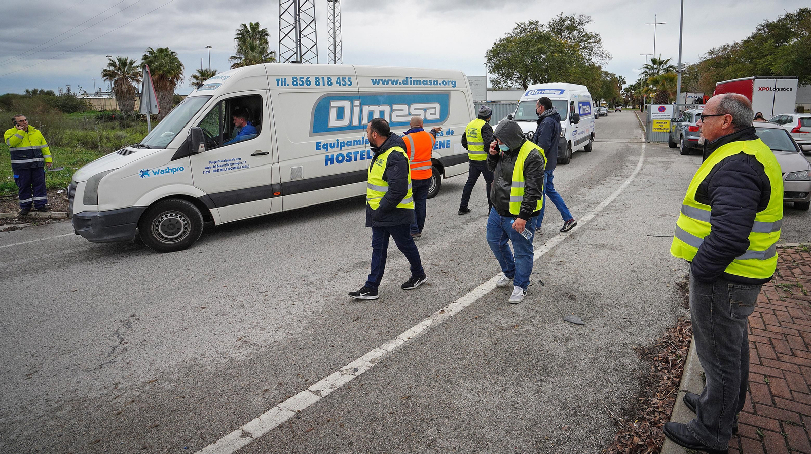 Imágenes de los piquetes informativos en la Ciudad del Transporte