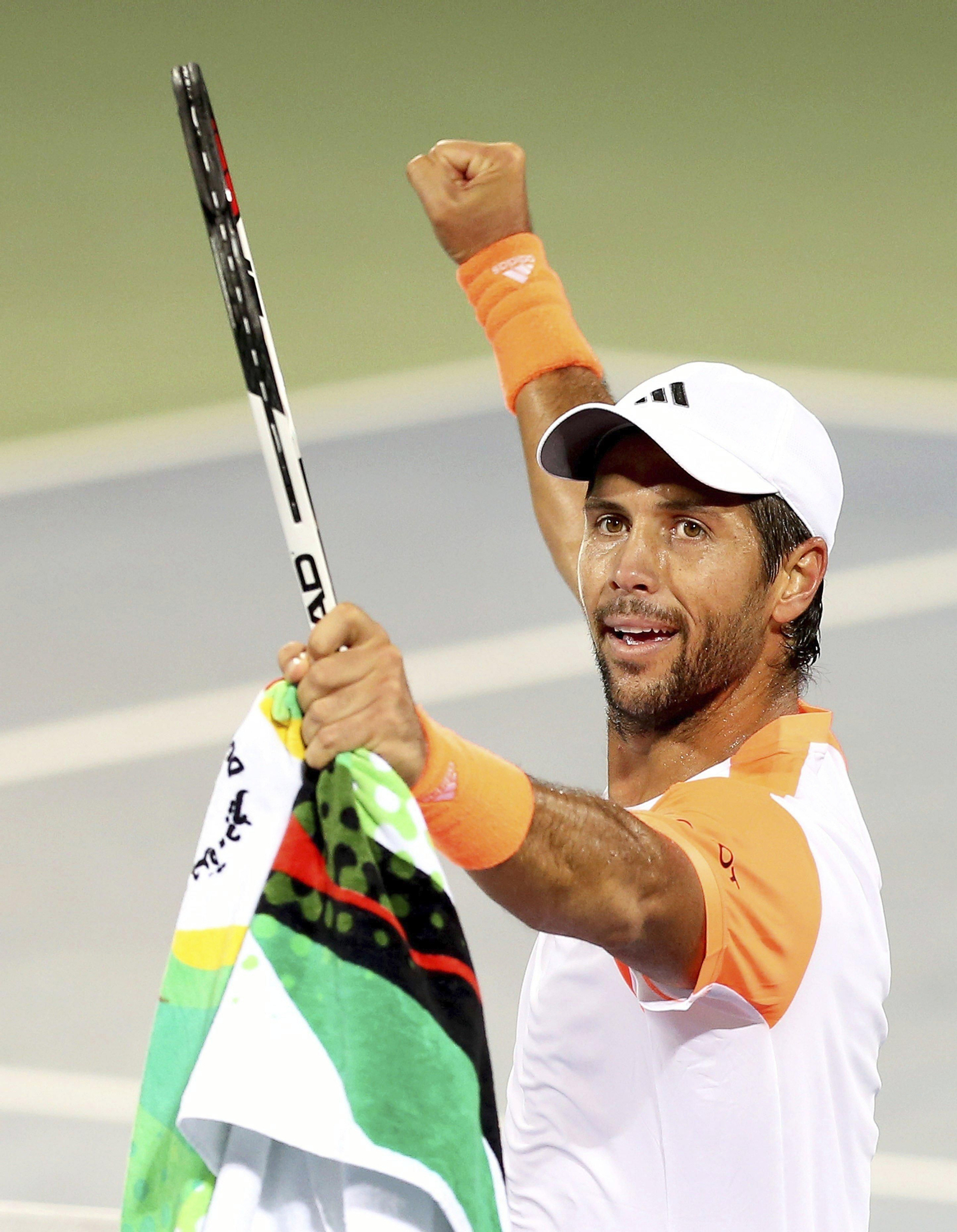 Verdasco celebrando su victoria frente al tenista holandés.