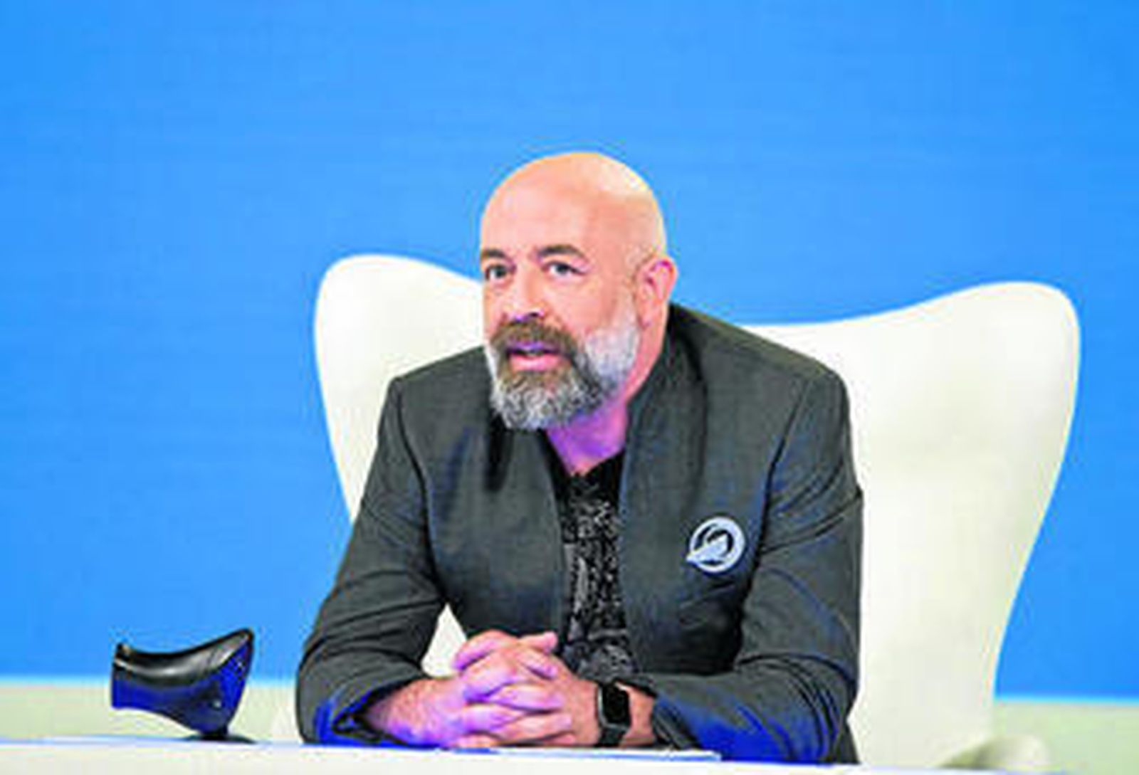 Goyo Jiménez en la 'nave-plató' del nuevo 'Órbita Laika' en La2.