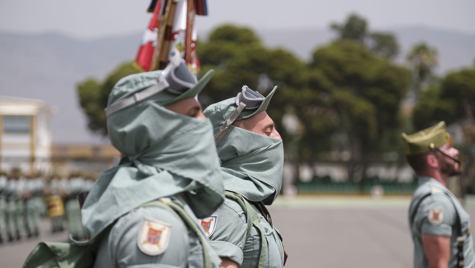 Visita de la Ministra de Defensa Margarita Robles a La Legión Española, en Viator