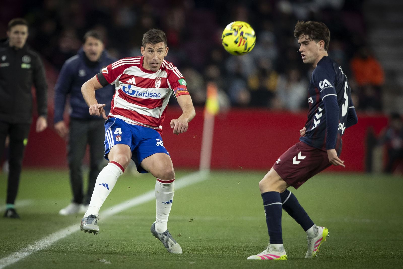 Ataque del Granada en el pasado partido contra el Eibar