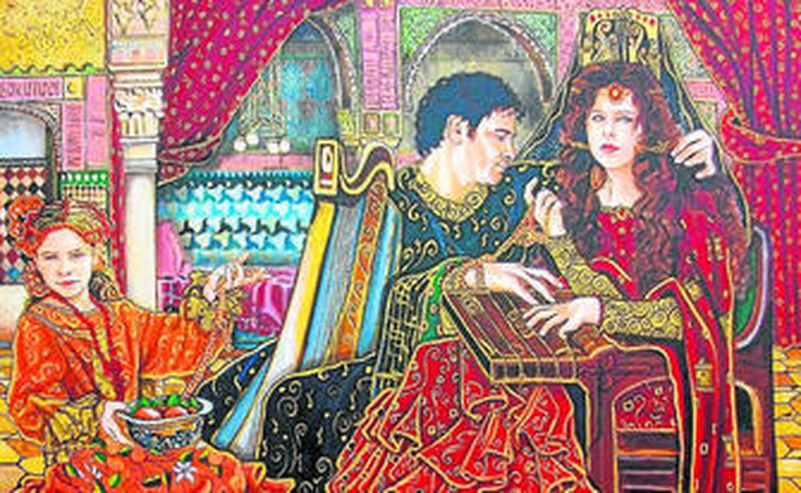 Detalle de 'La melodía de las siete torres', obra de Almeriane que da título a su nueva serie.