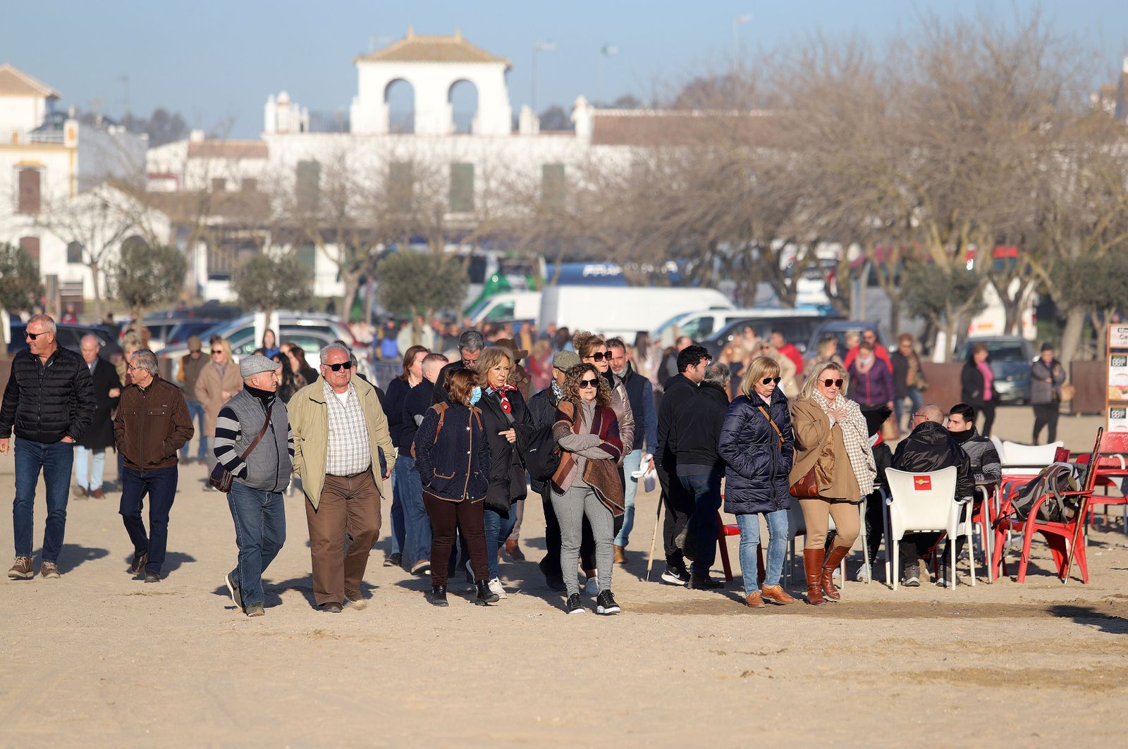 Imágenes del ambiente en la aldea del Rocío para celebrar la Candelaria