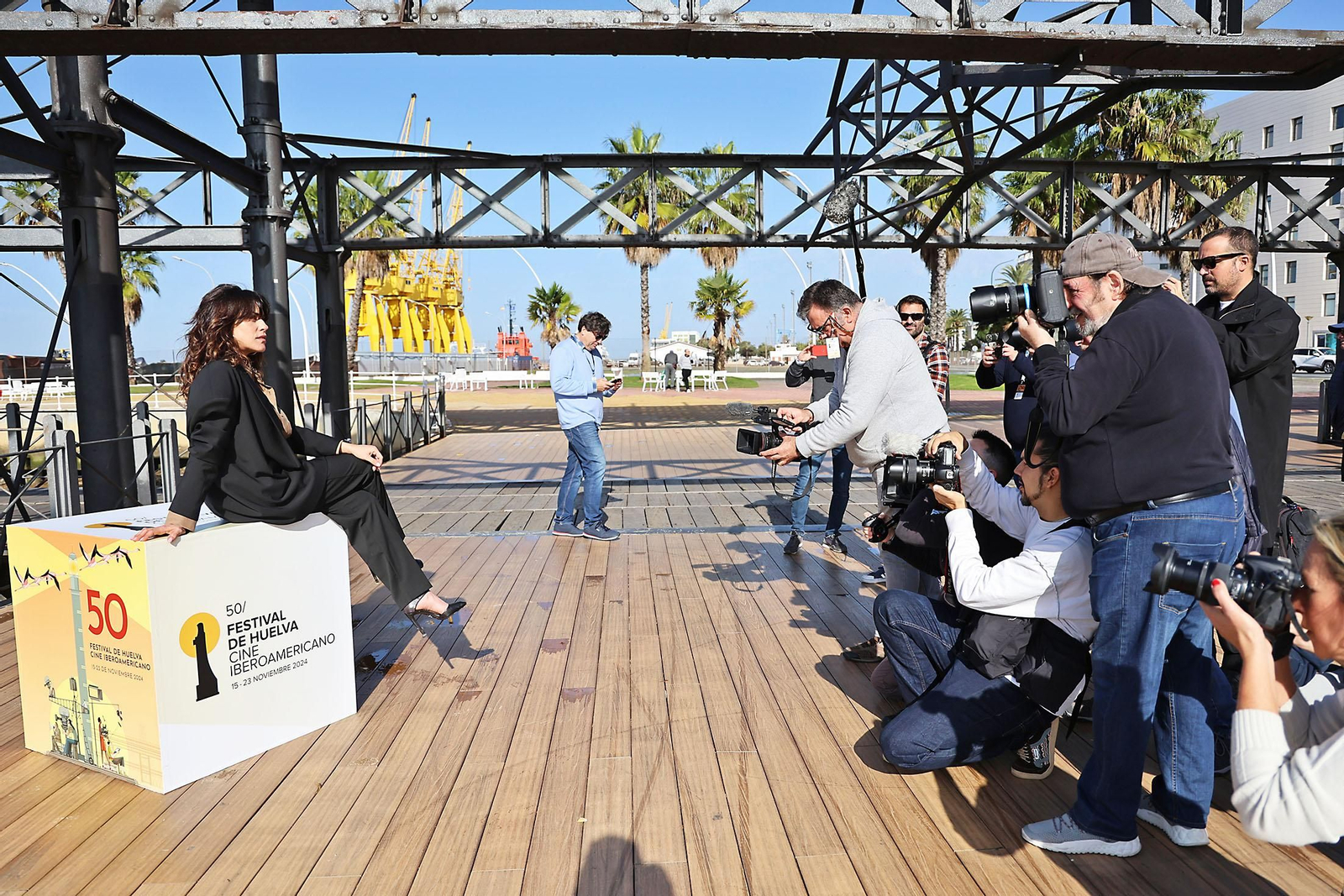 Imágenes de María León en el Festival de Cine Iberomaericano de Huelva