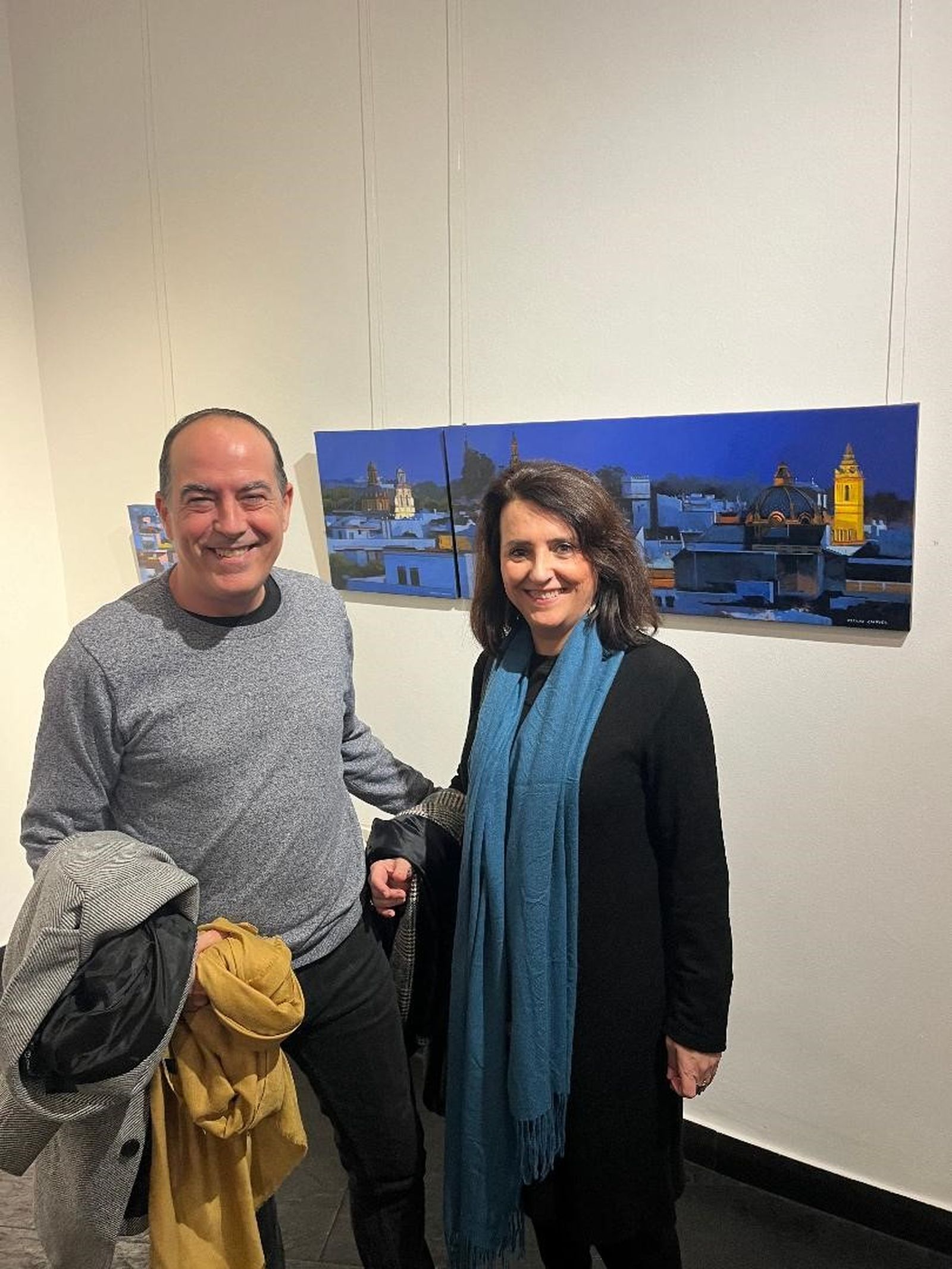 El ilustrador Arturo Redondo con Toñi Olano.