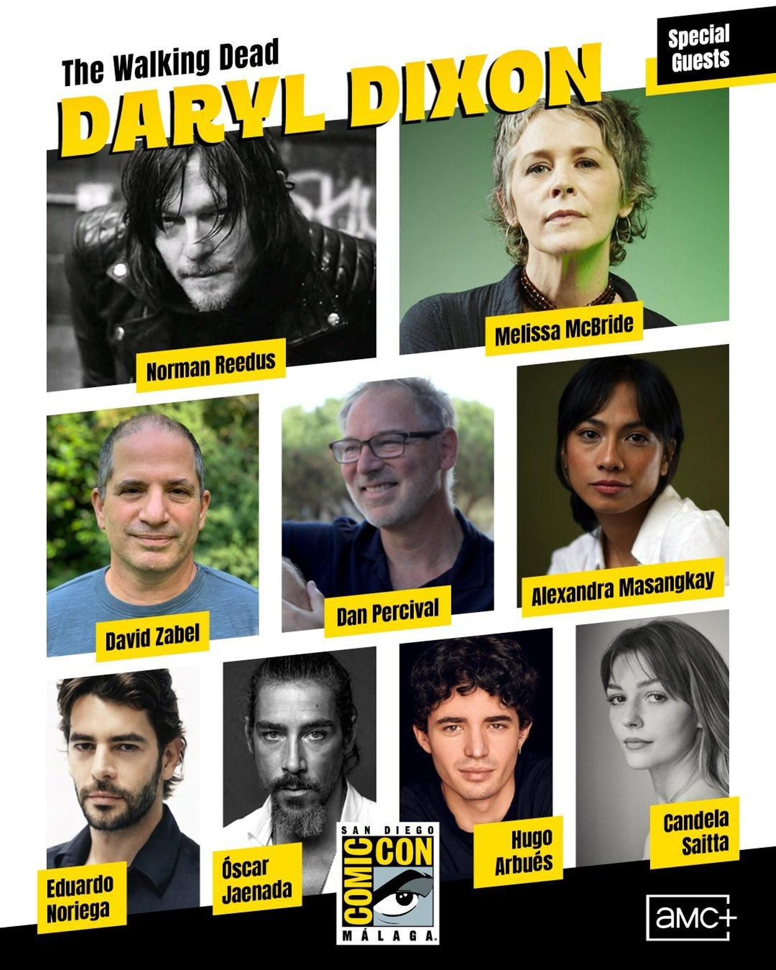 Invitados especiales de 'The Walking Dead: Daryl Dixon' a la Comic-Con de Málaga.