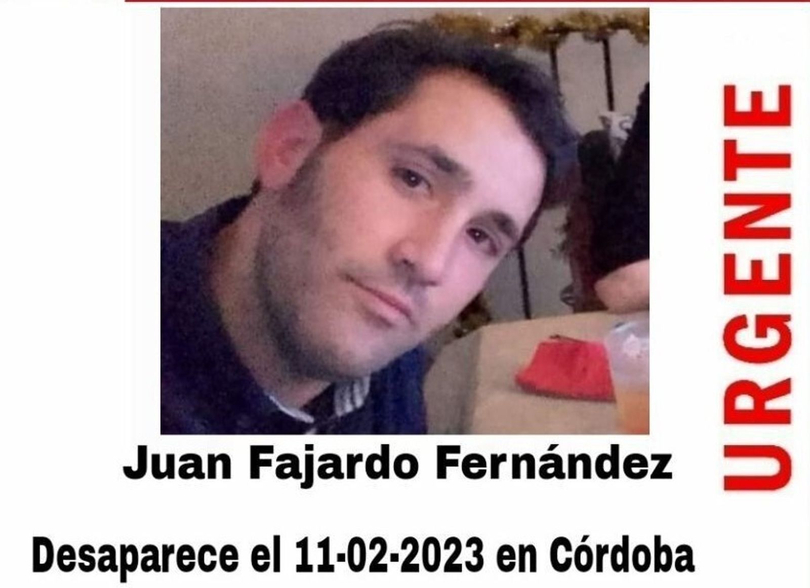 Juan Fajardo, desaparecido en Córdoba.