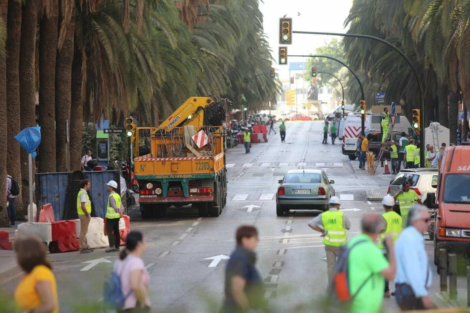 Fotos de la reapertura al tráfico de la Avenida de Andalucía y la Alameda de Colón