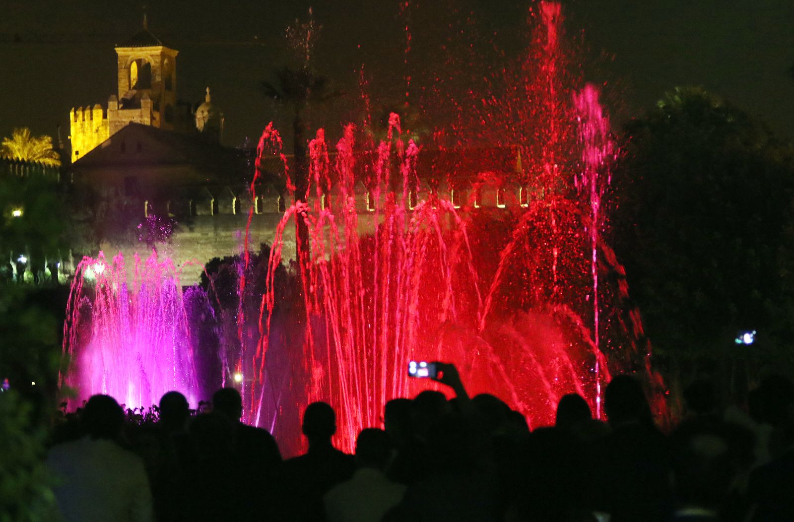 Espectáculo de luz y sonido en el Alcázar de los Reyes Cristianos.