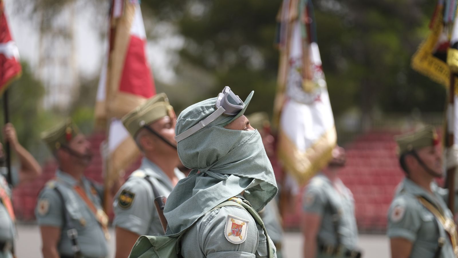 Visita de la Ministra de Defensa Margarita Robles a La Legión Española, en Viator