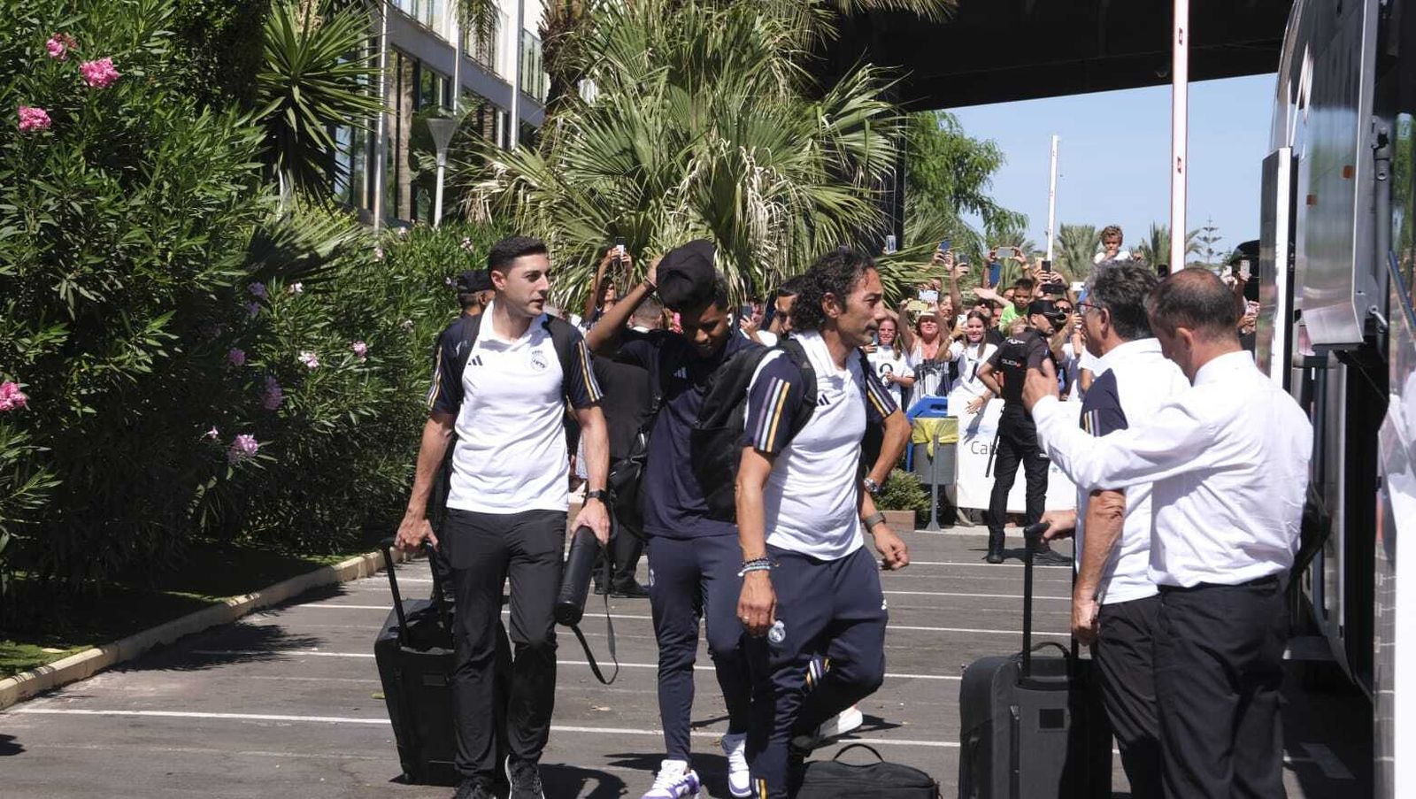 La llegada del Real Madrid a Almería en imágenes