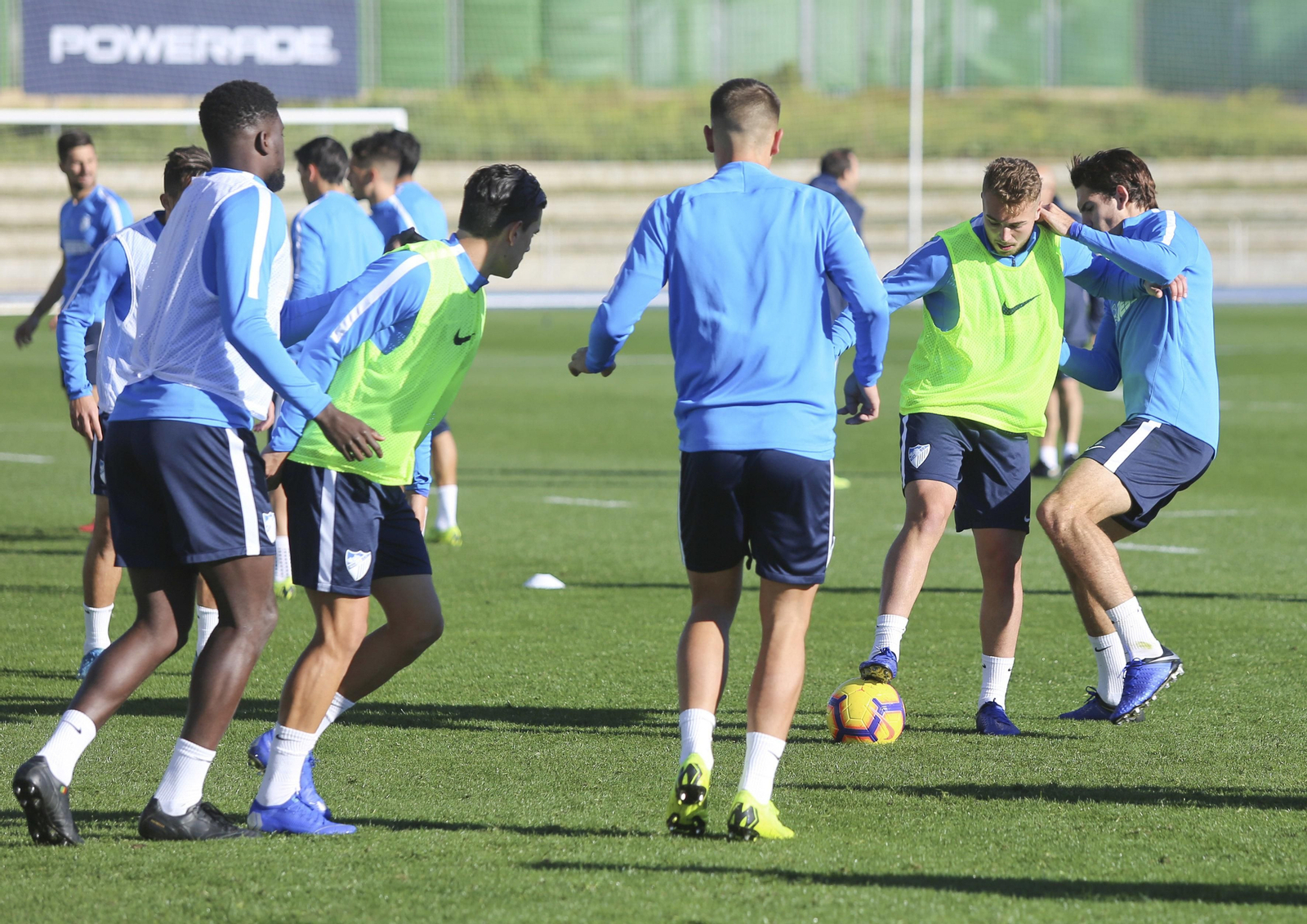 El primer entrenamiento del Málaga en 2019