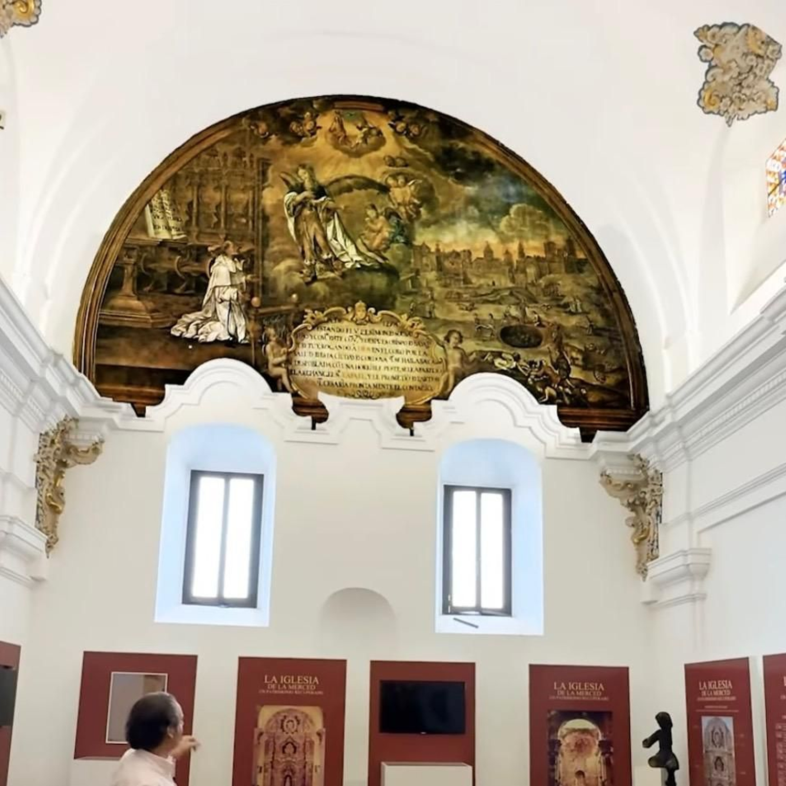 Recreación del lienzo de San Rafael en la iglesia de la Merced de Córdoba.