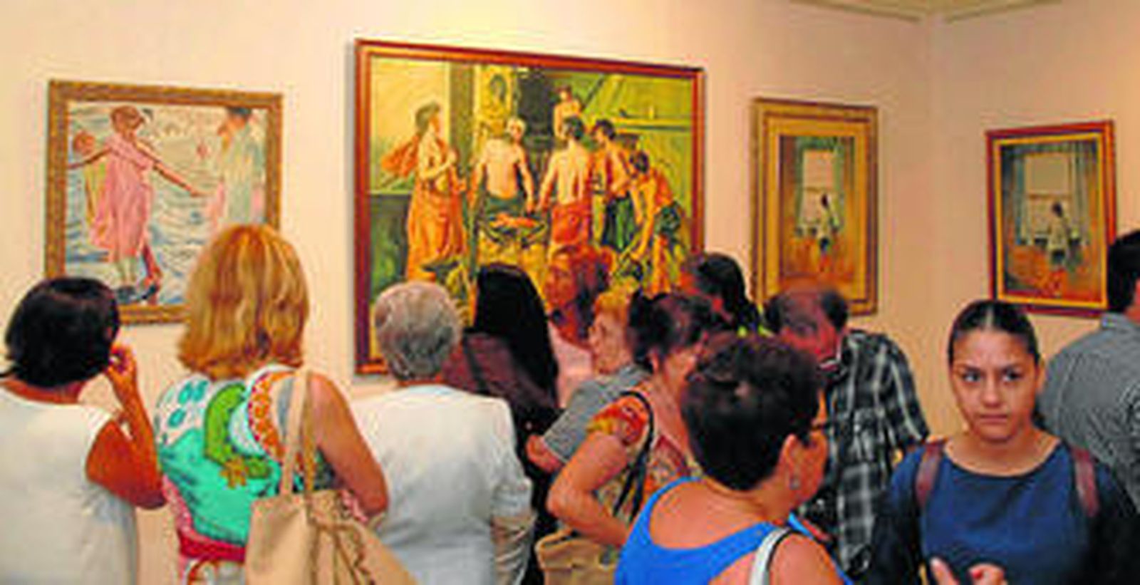 Un momento de la inauguración de la exposición que muestra el Centro de Congresos.