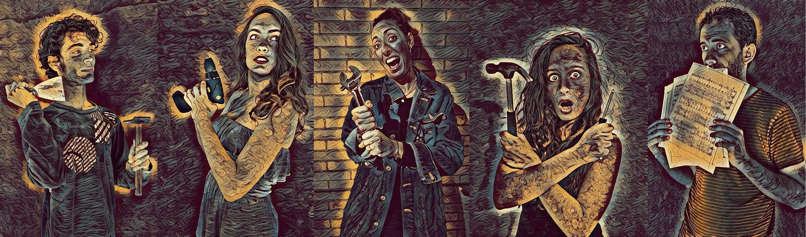 1. Pablo Fortes en 'Los fusiles de la señora Carrar', de La Imprudente. 2. Alessandra García en la piel de su 'Chaquetera'. 3. Una imagen promocional de la segunda entrega de 'Desmontando musicales' que presenta el Nuevo Teatro Musical. 4. Una escena de '¿A quién te llevarías a una isla desierta'?