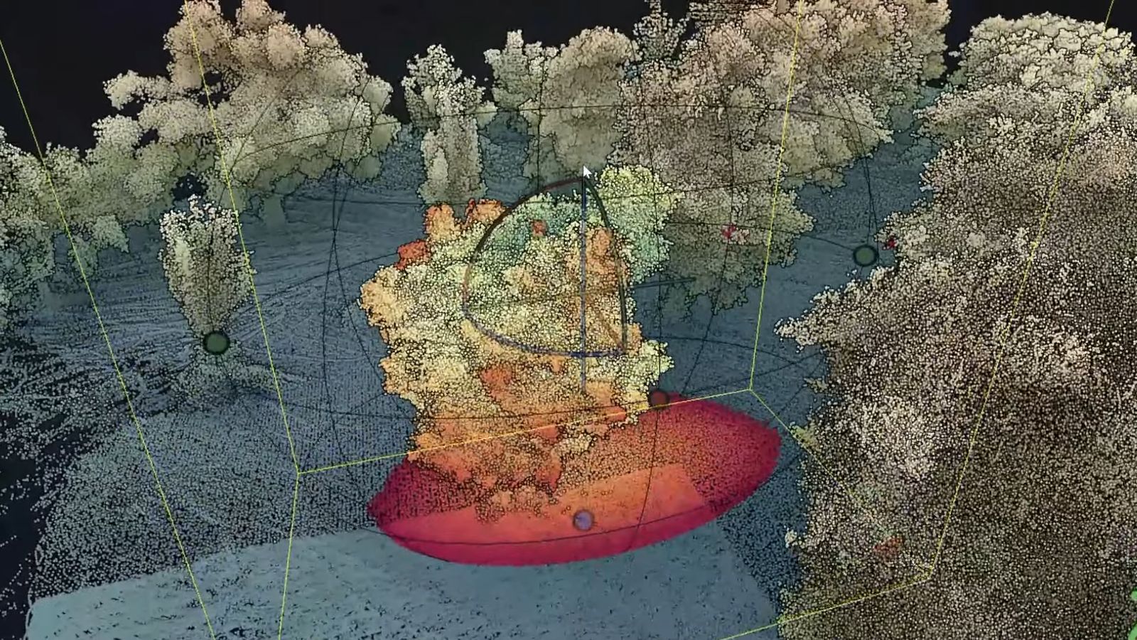 Así escanea el Instituto de Agricultura Sostenible del CSIC los árboles con su tecnología LiDAR