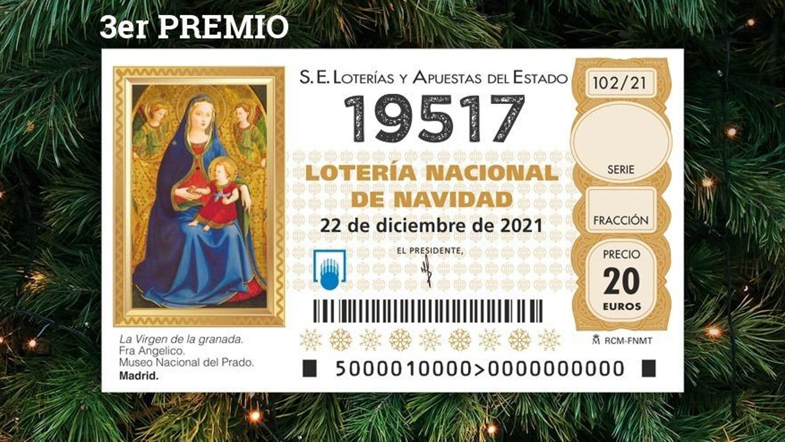 El 19.517, tercer premio, que ha tocado en Almería