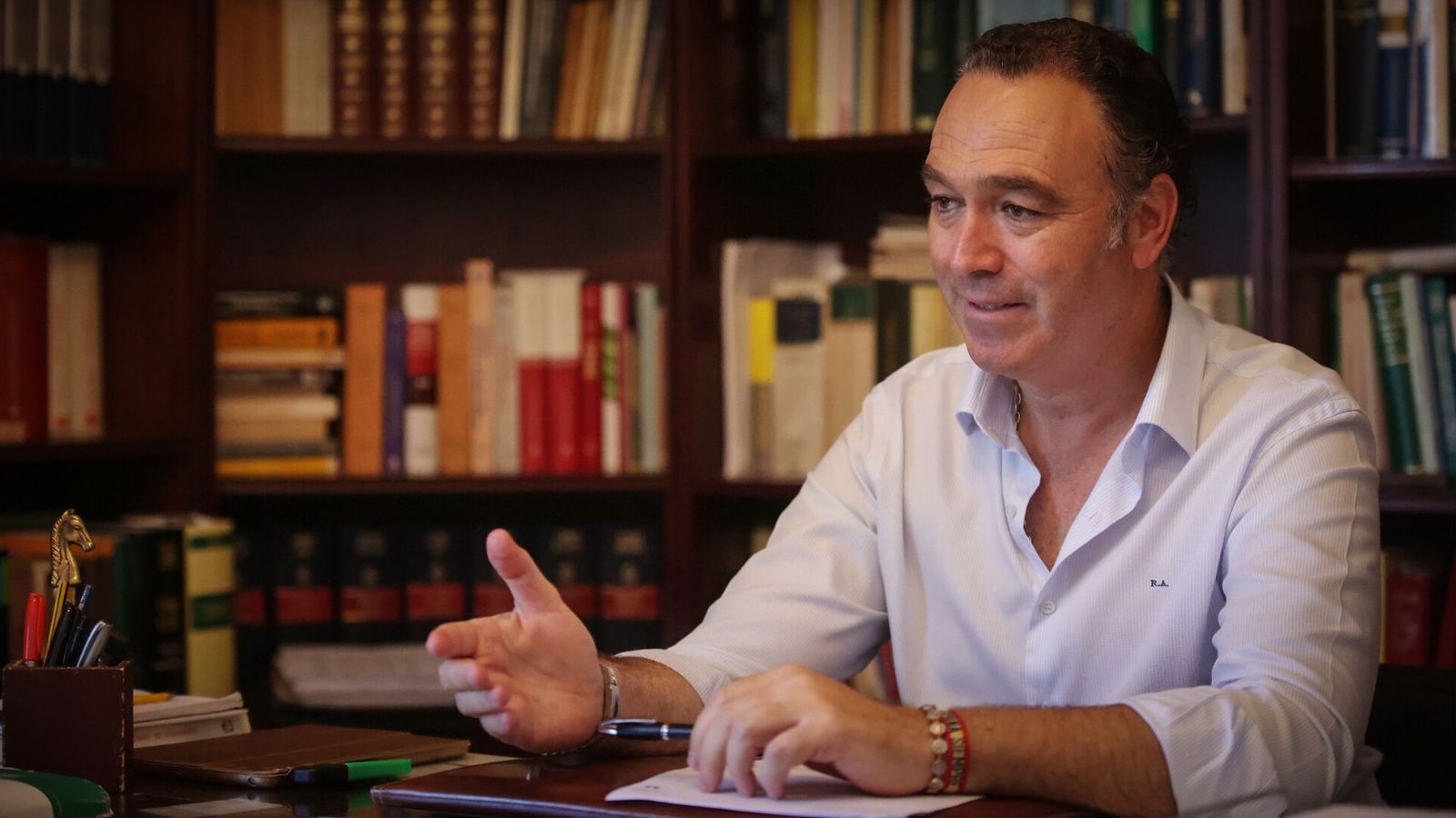 Ramón Aumesquet, en un momento de la entrevista.