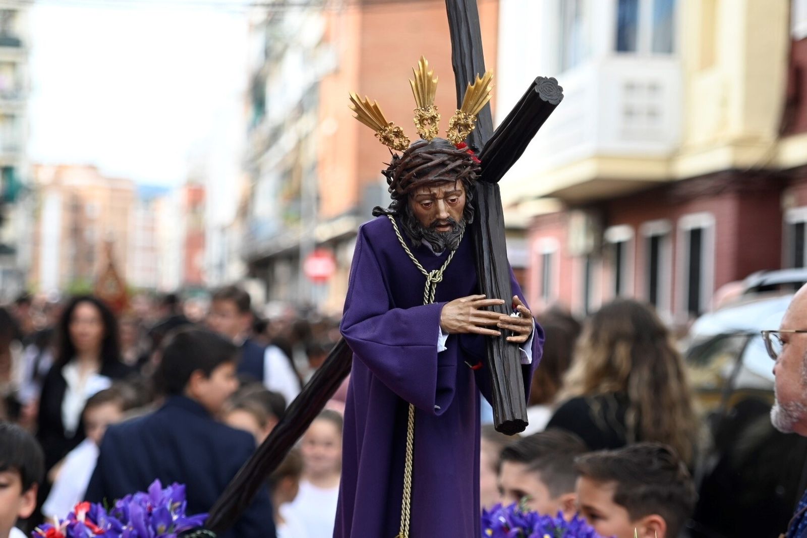 La procesión infantil del colegio Franciscanos de Córdoba, en imágenes