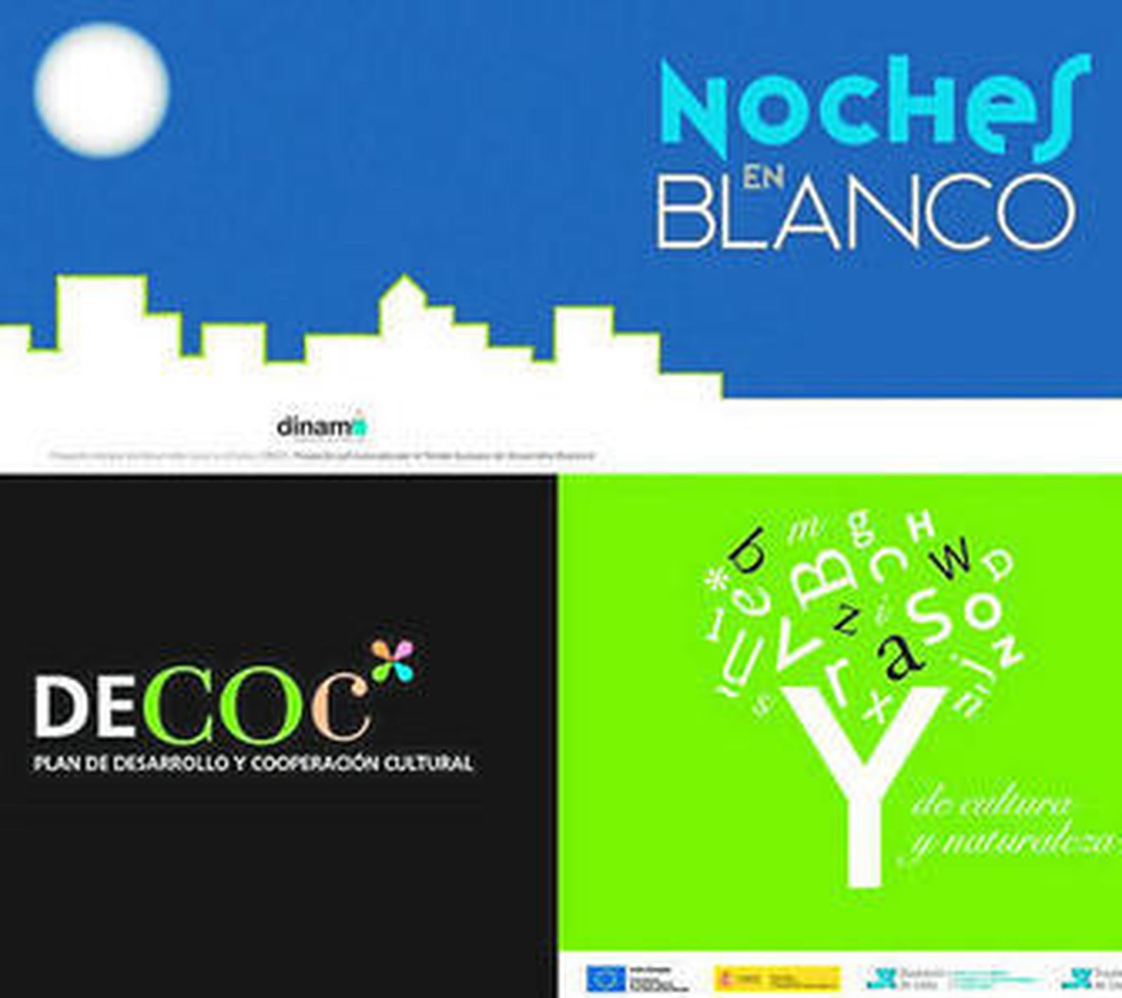 Carteles oficiales de los planes de desarrollo presentados por Diputación.