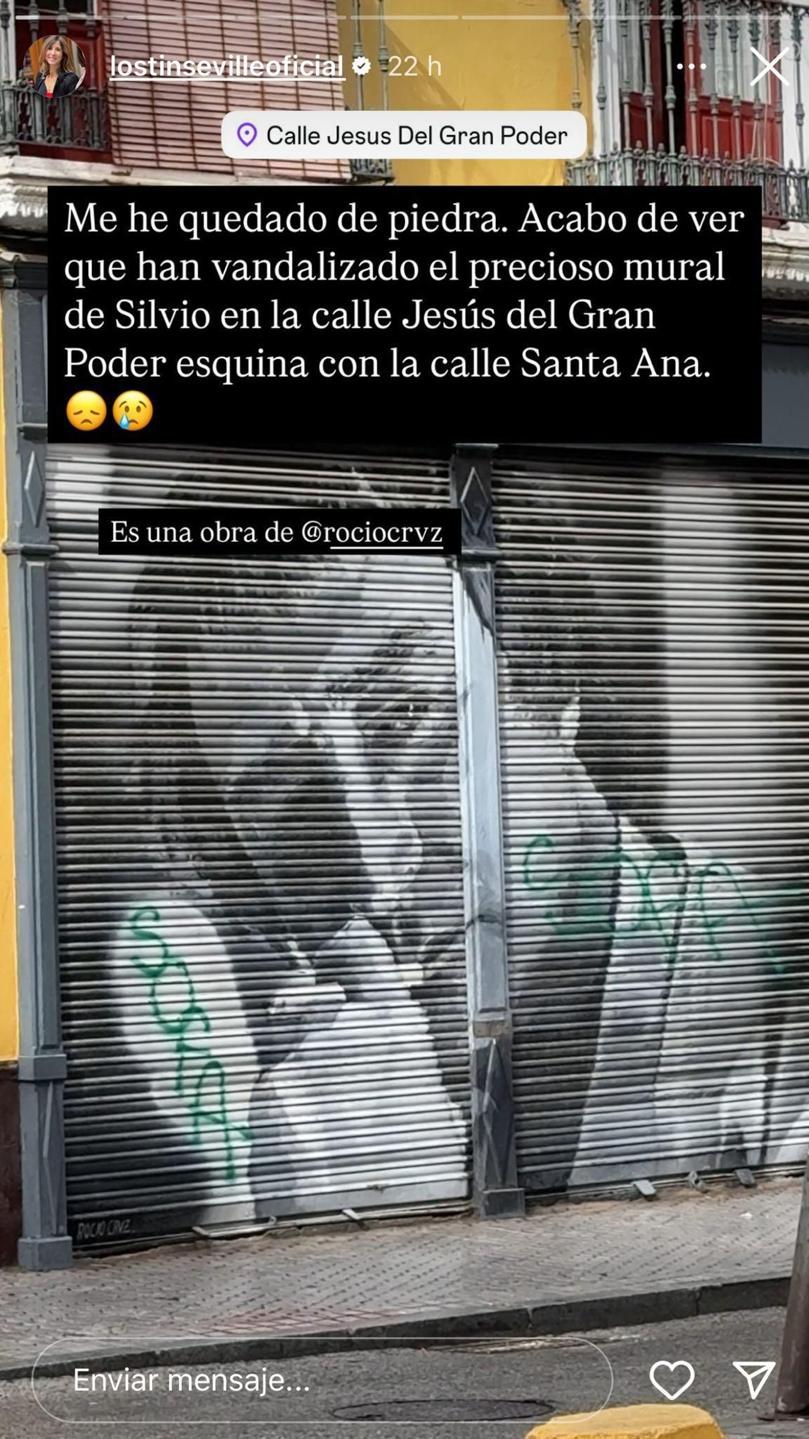 Así ha aparecido el mural de Silvio este domingo. Así ha aparecido el mural de Silvio este domingo.