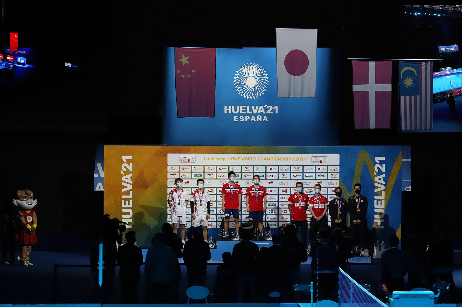 Huelva 2021: final doble masculino HOKI,KOBAYASHI-HE Ji Ting,TAN Qiang. Mundial de Bádminton Huelva´21
