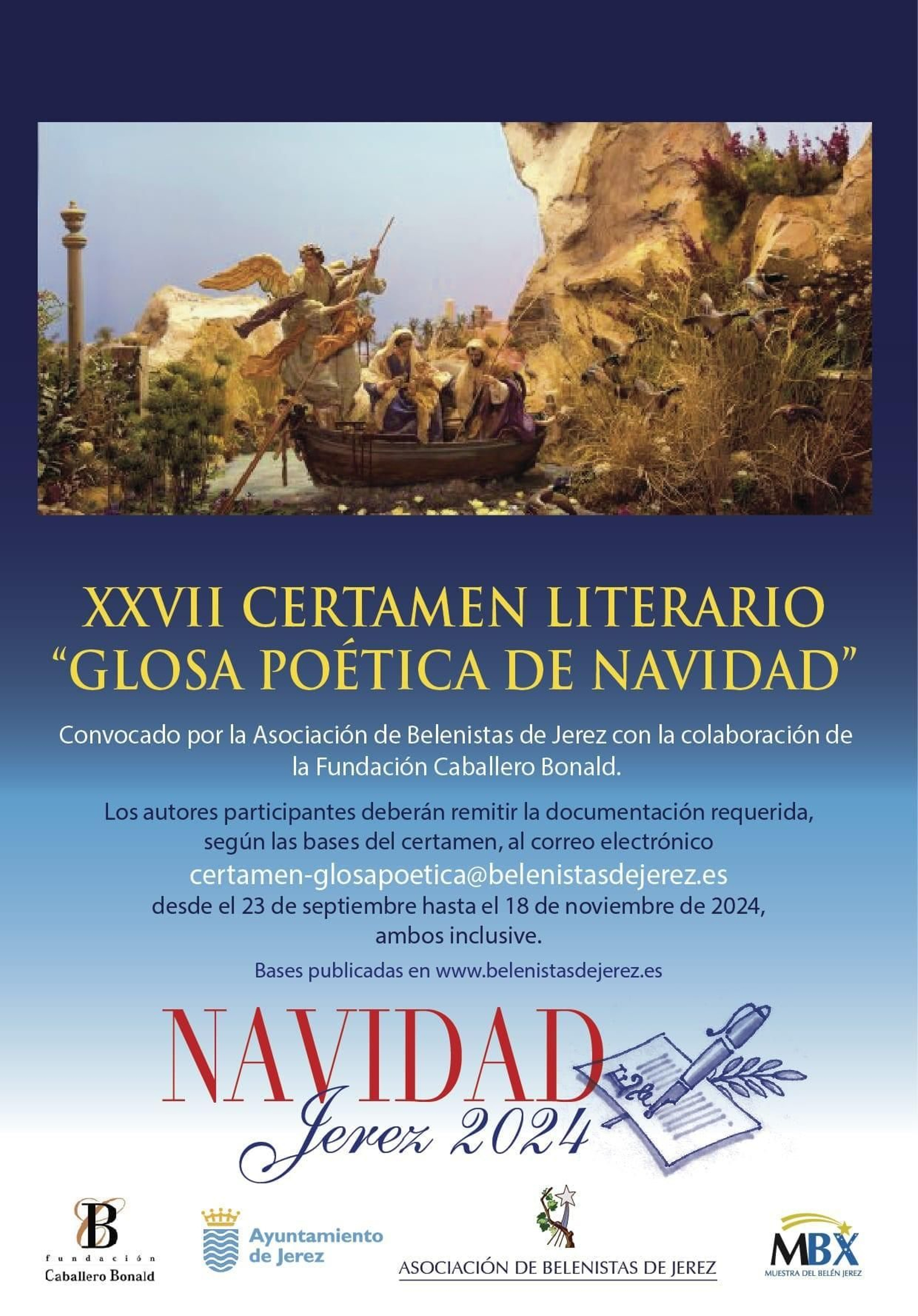 Cartel del certamen de la Asociación de Belenistas de Jerez. Cartel del certamen de la Asociación de Belenistas de Jerez.