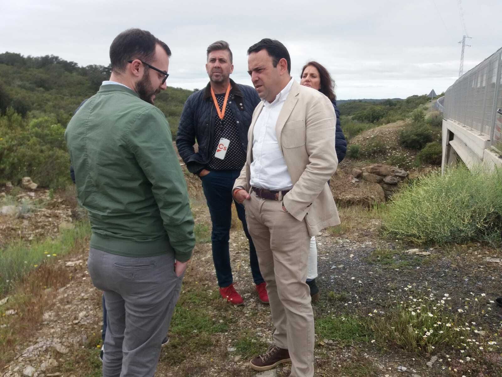 Visita de Carlos Hermoso a la presa de Alcolea.