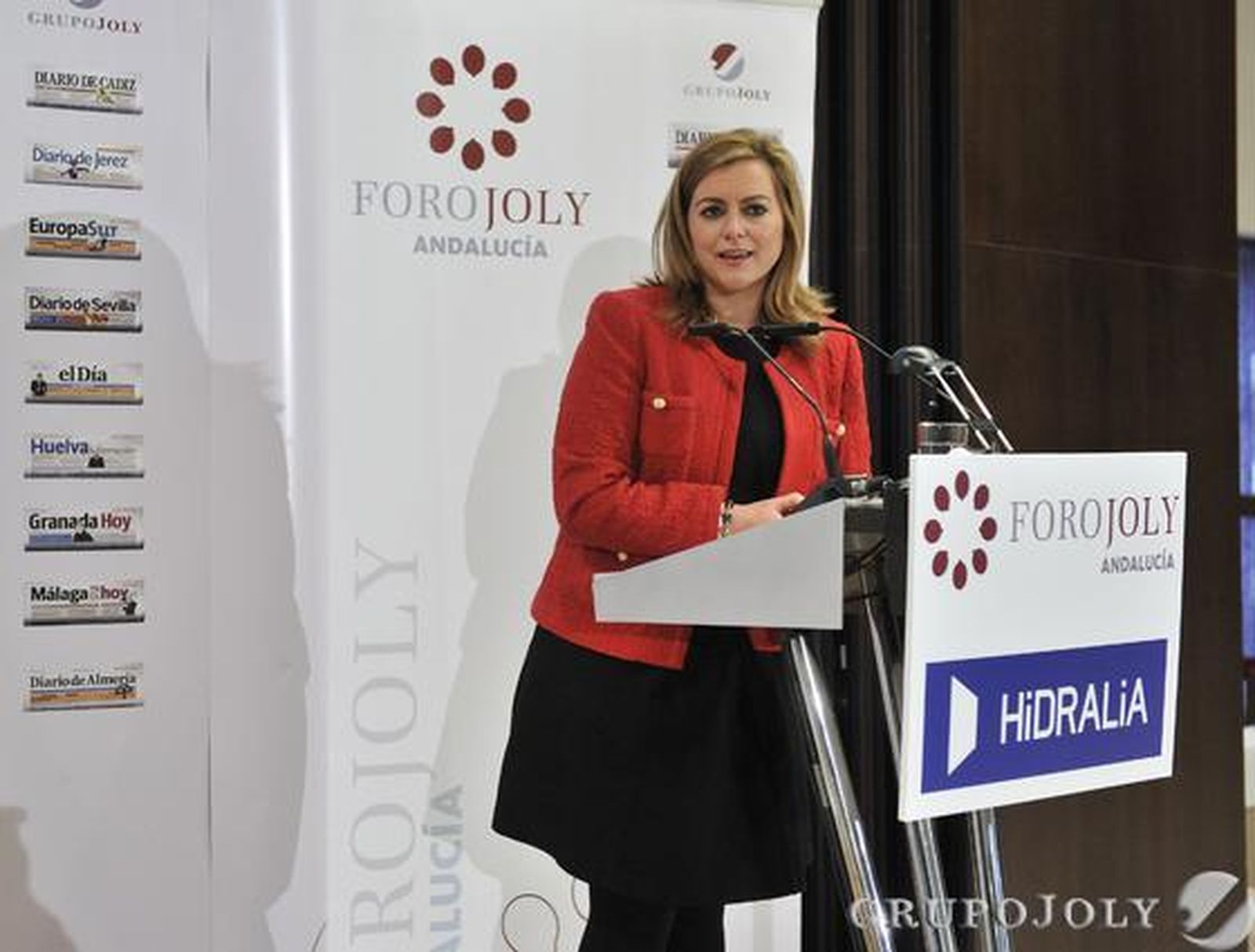 La consejera de Medio Ambiente y Ordenación del Territorio, María Jesús Serrano, durante su intervención.

Foto: Juan Carlos Vázquez / Manuel Gómez