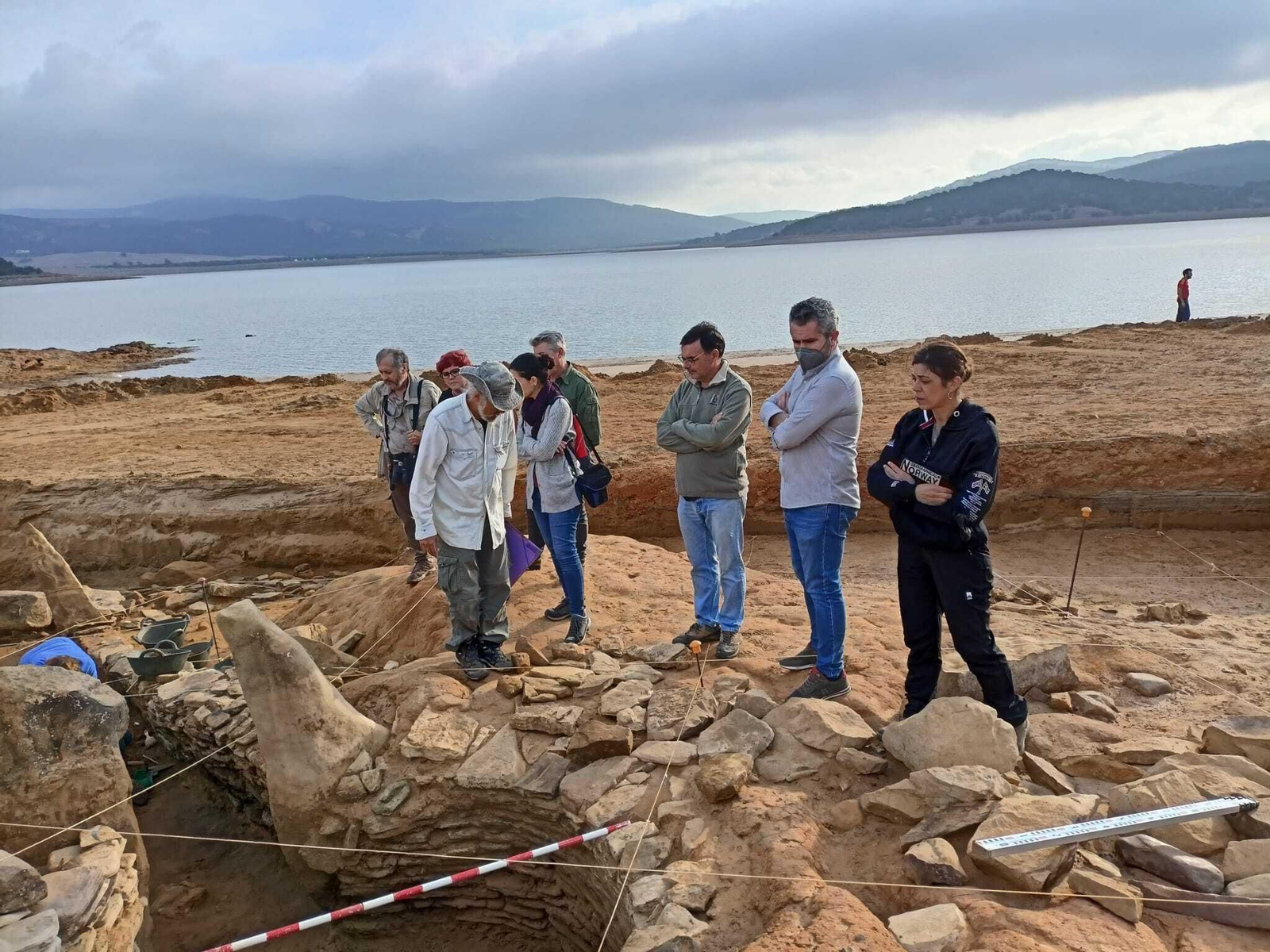 La bajada del nivel de las aguas del embalse del Celemín ha permitido estudiar esta estructura.