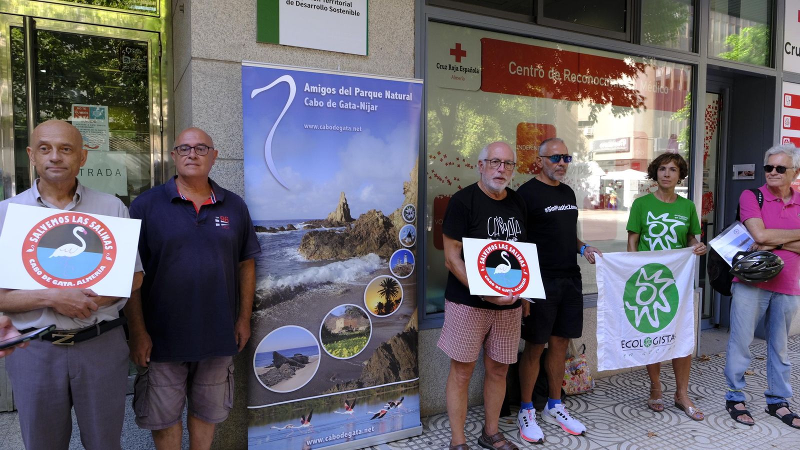 Los manifestantes durante la convocatoria